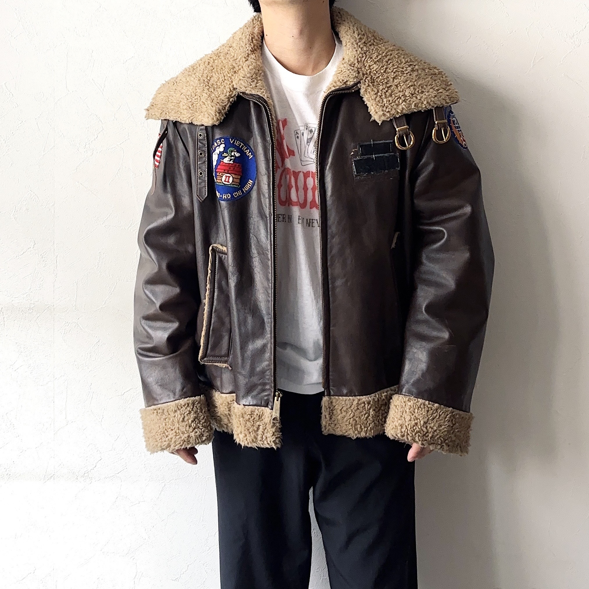 Vintage 60～70's【Sears the Leather Shop】"LADY BE GOOD II" Painted Mouton Jacket の画像 3
