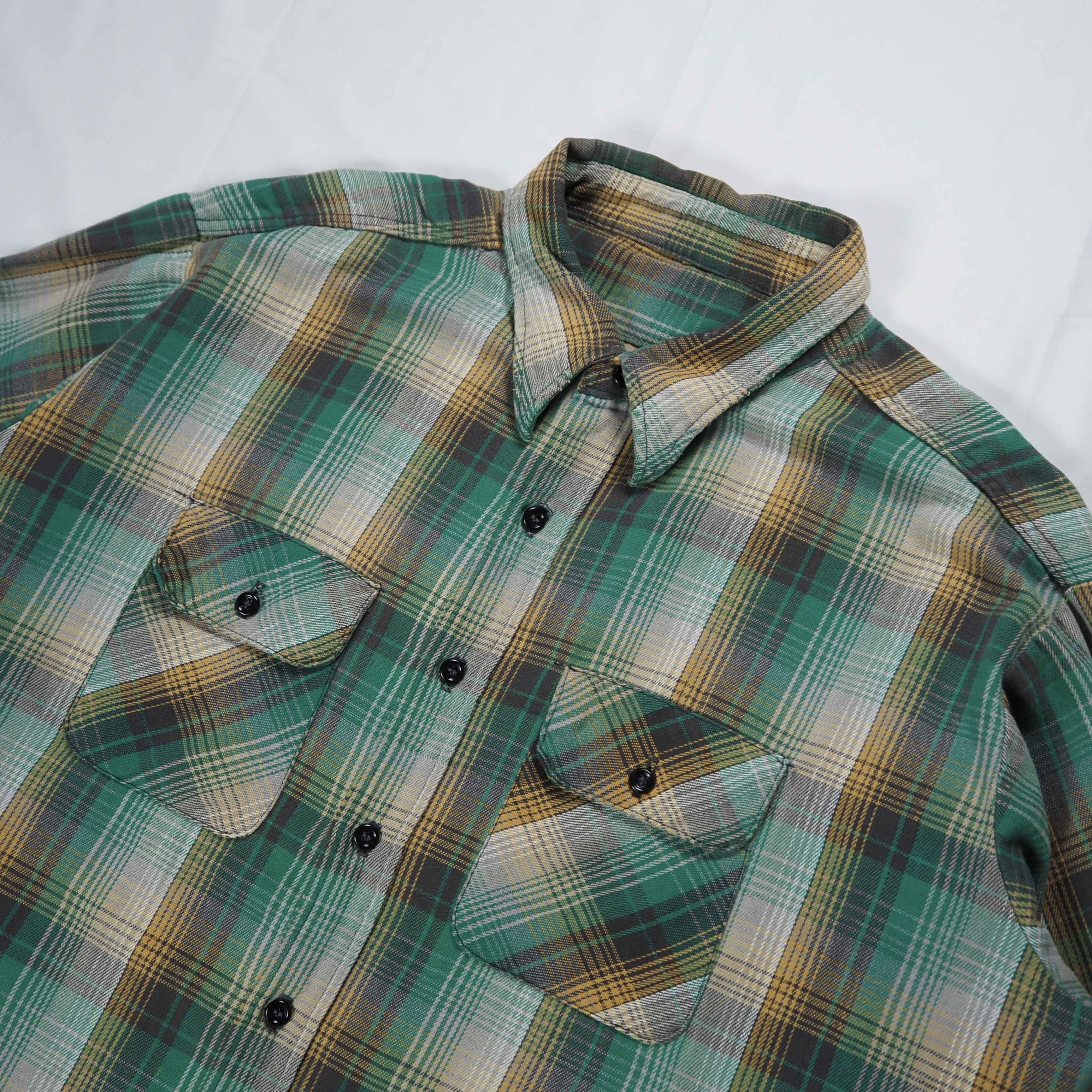 60’s-70’s Heavy Flannel Shirt ビッグサイズ！！ の画像 2