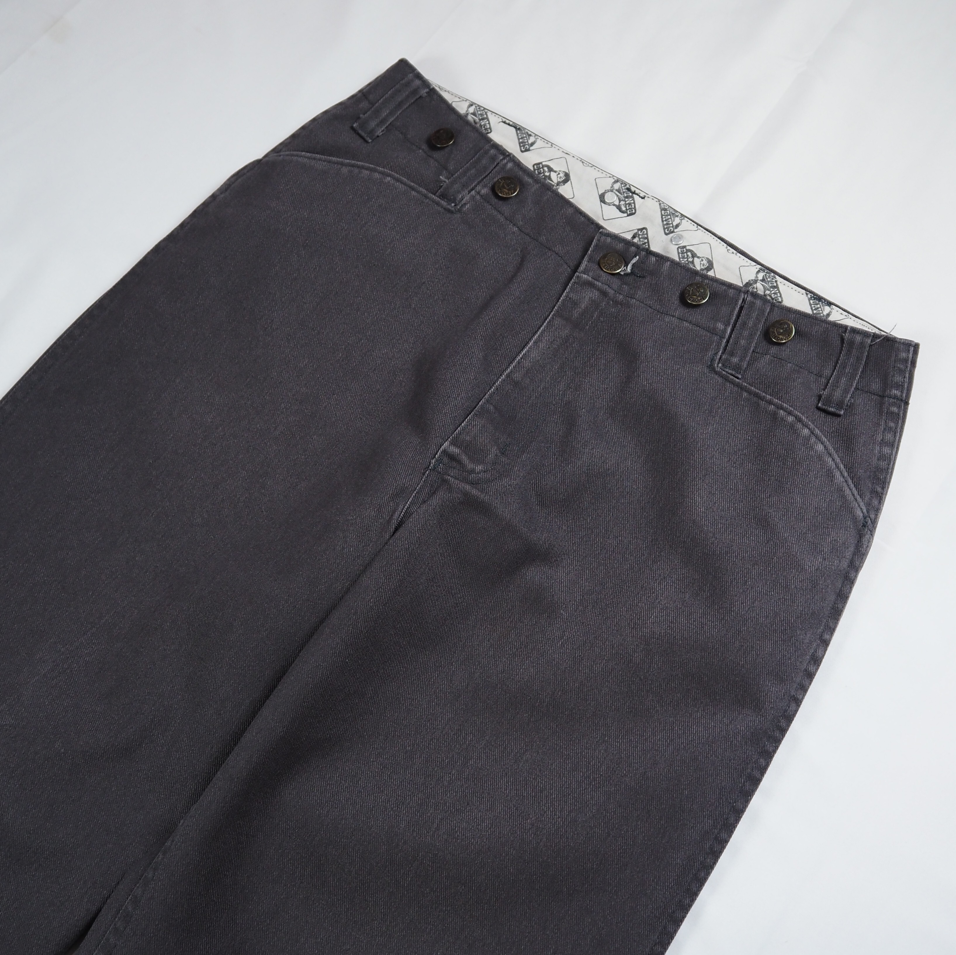 【9/23 20:00入荷】90's〜 Ben Davis ワークパンツ フリスコ チャコールグレー 34×30 の画像 3