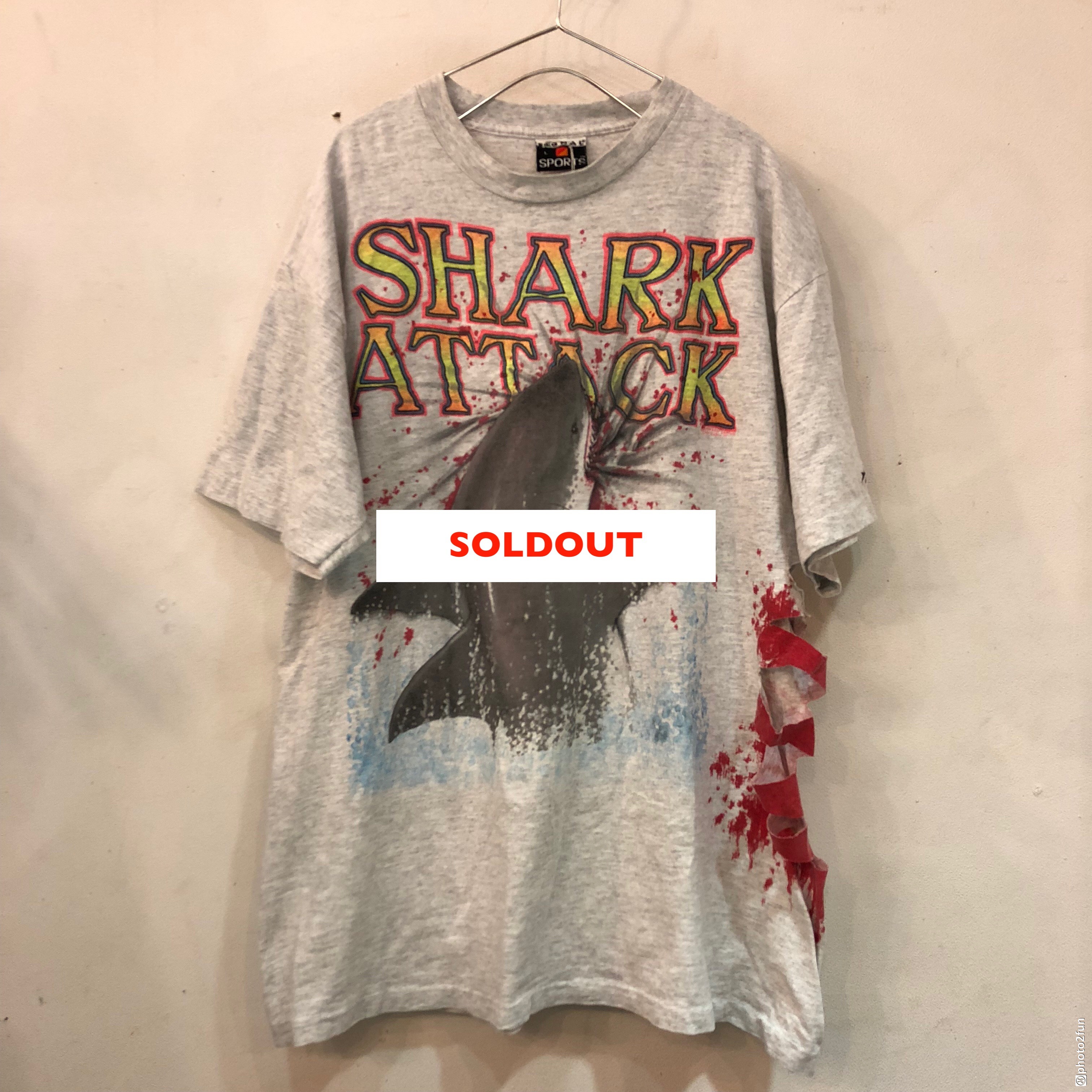 Shark Attack Tシャツ ダメージ加工 L Room