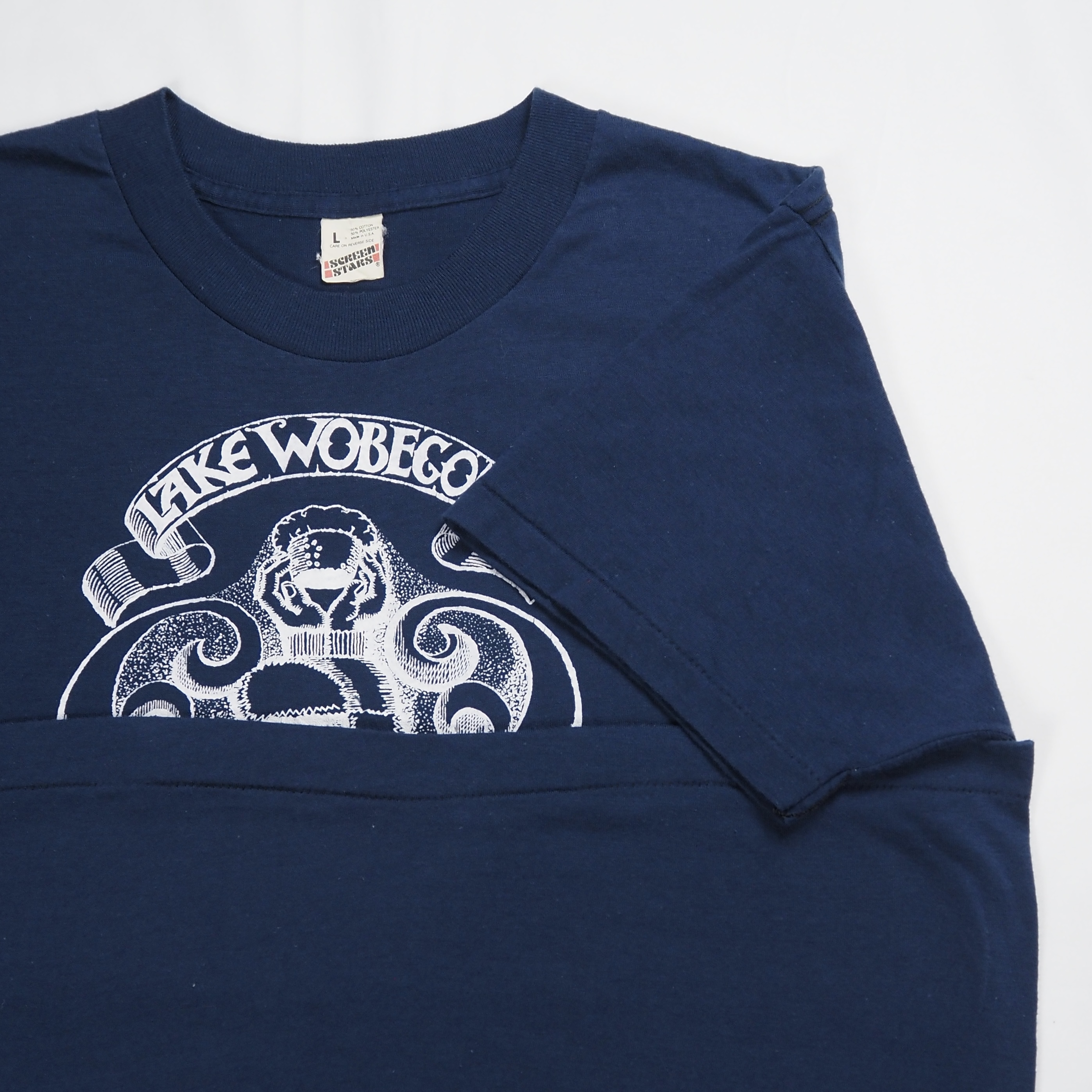 80’s Screen Stars プリントTシャツ Lサイズ ネイビー の画像 10