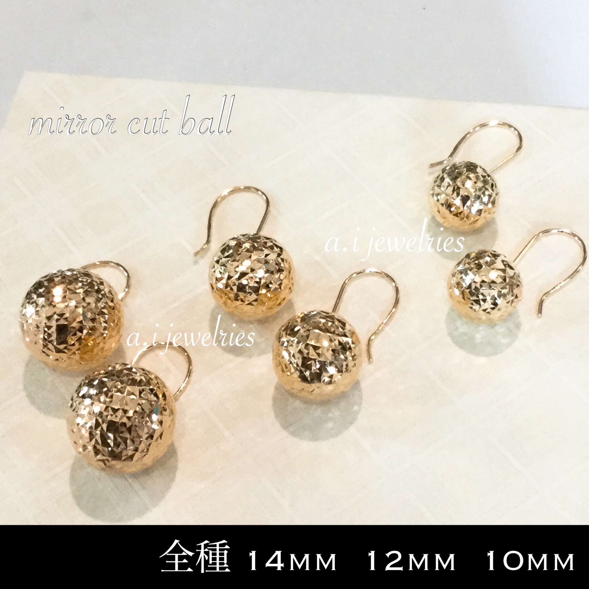 T TRIDEA JEWELRY 18金 ネックレス ミラーカットボール クロストップ