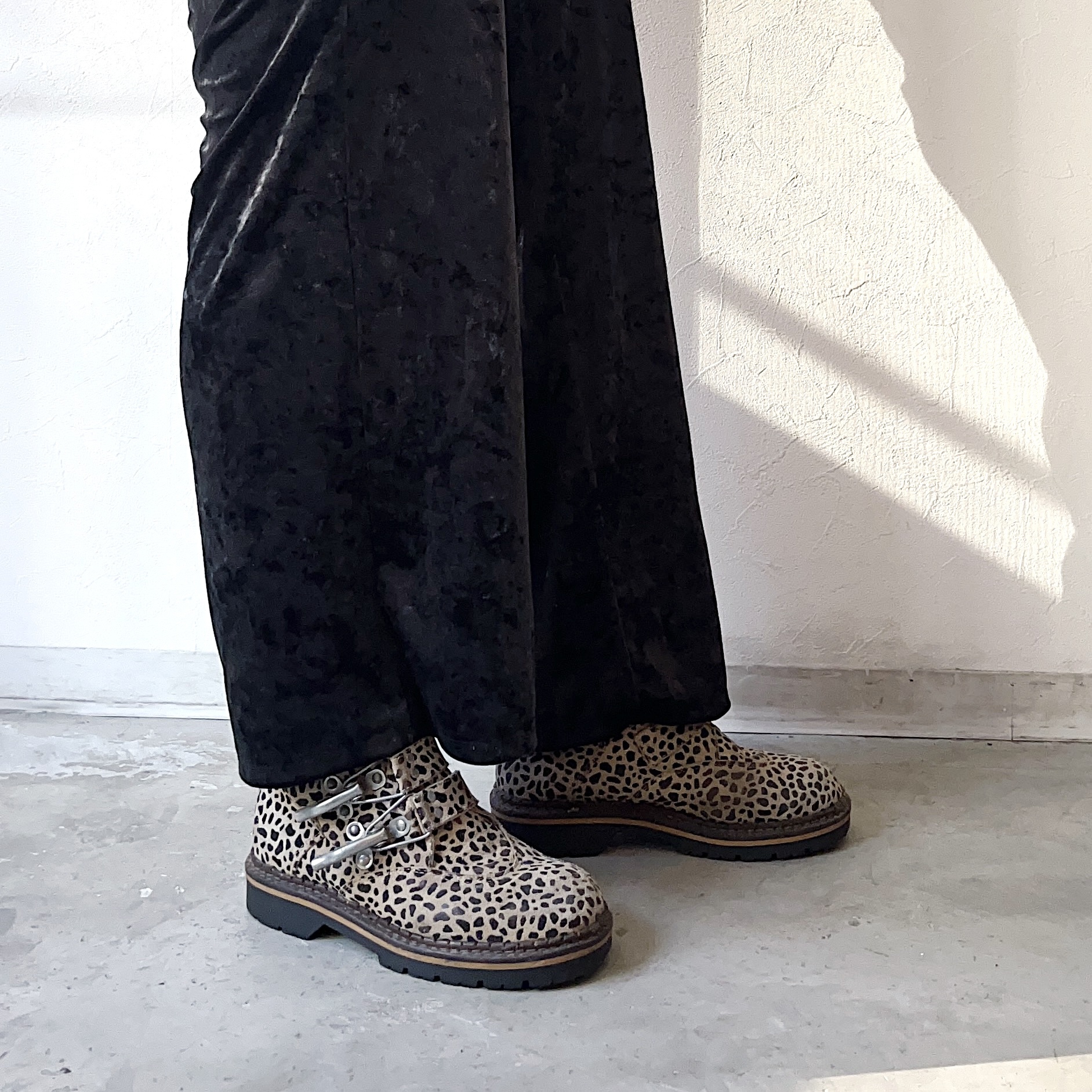 Vintage【GEIER WALLY】Buckles Leopard Boots の画像 4