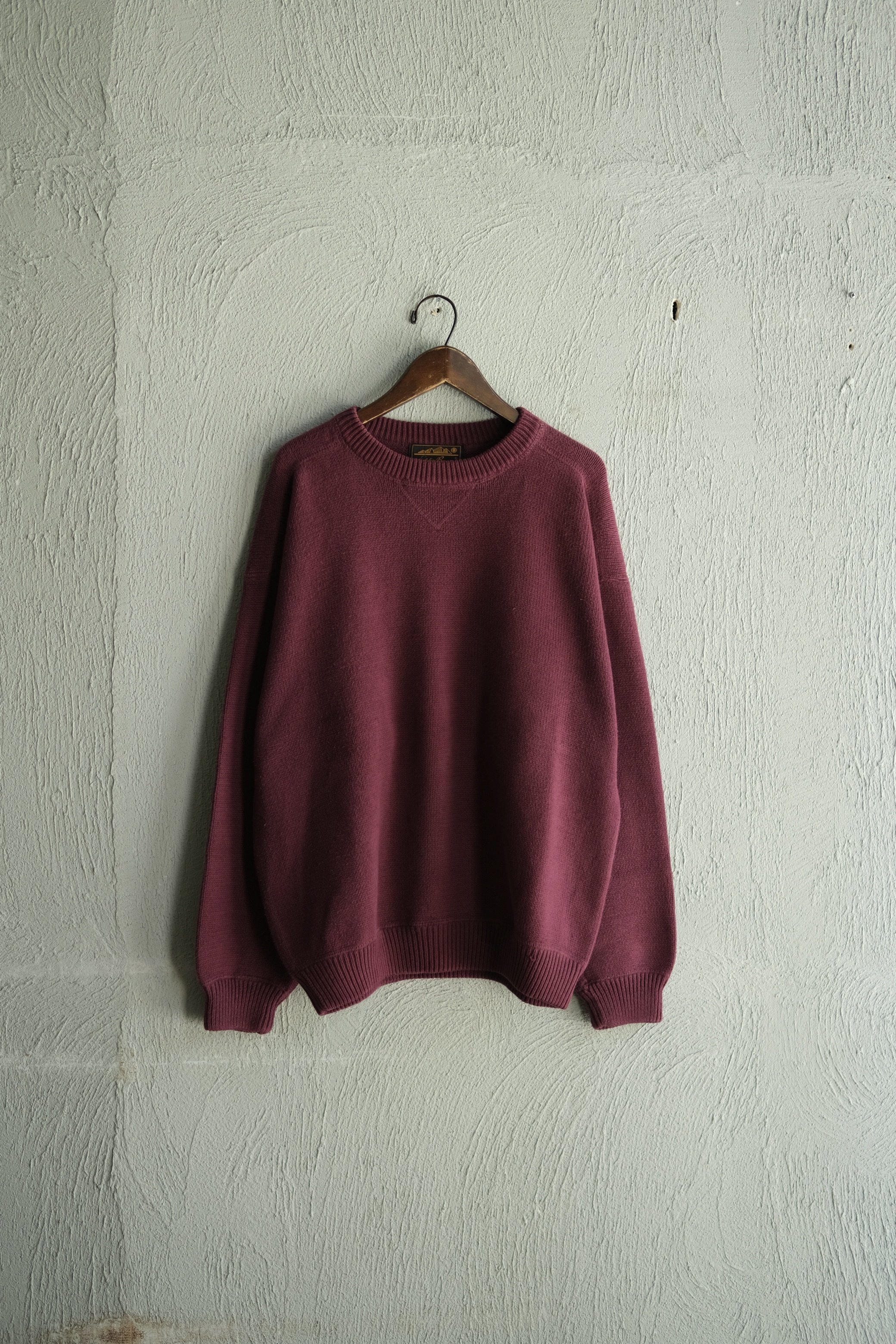 Utah/80's "Eddie Bauer" cotton knit/bordeaux