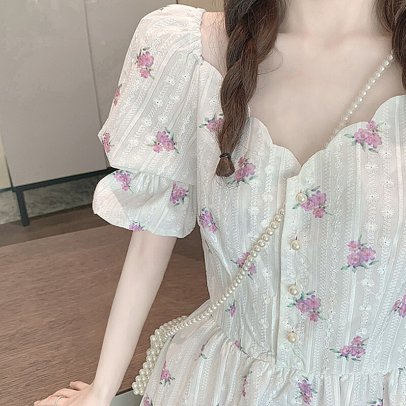 清楚系ワンピース 韓国 ハイウェスト ロングワンピース Rpq Running Piggy