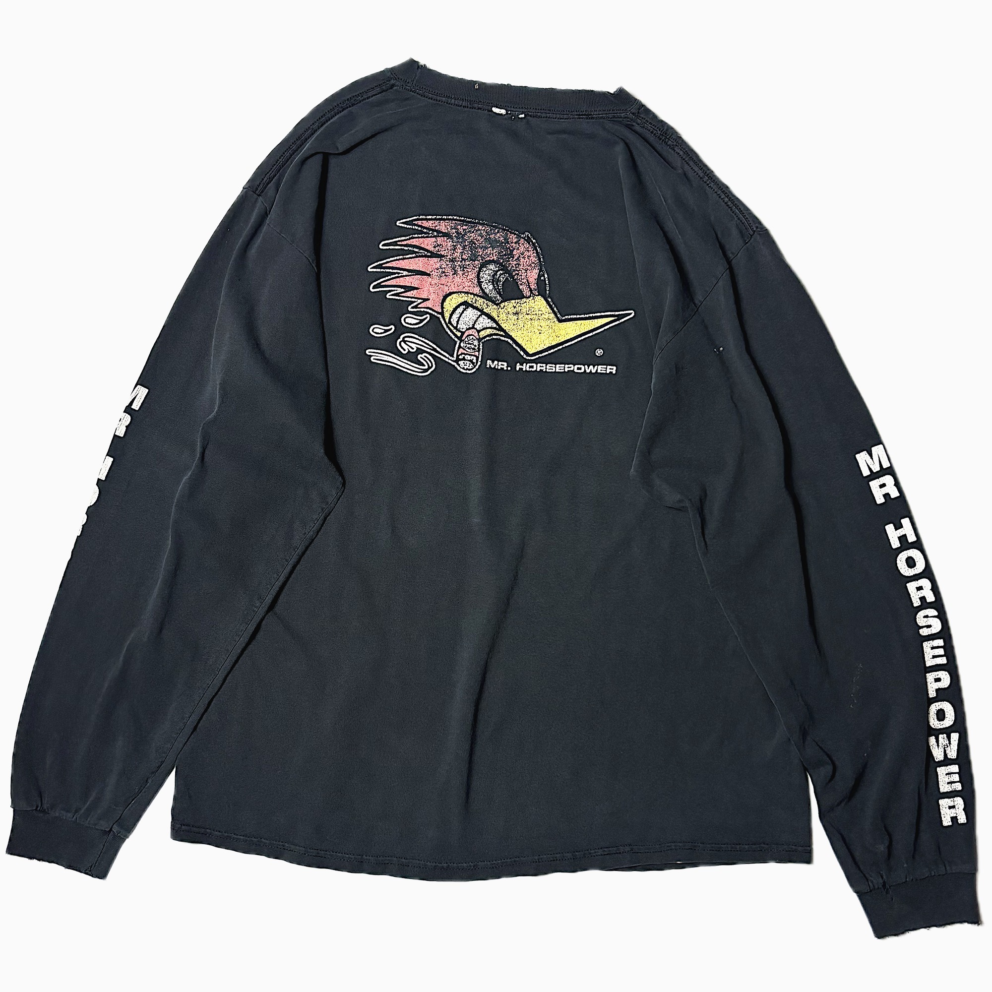 Vintage "MR. HORSEPOWER" Grunge Long Sleeve T-shirt