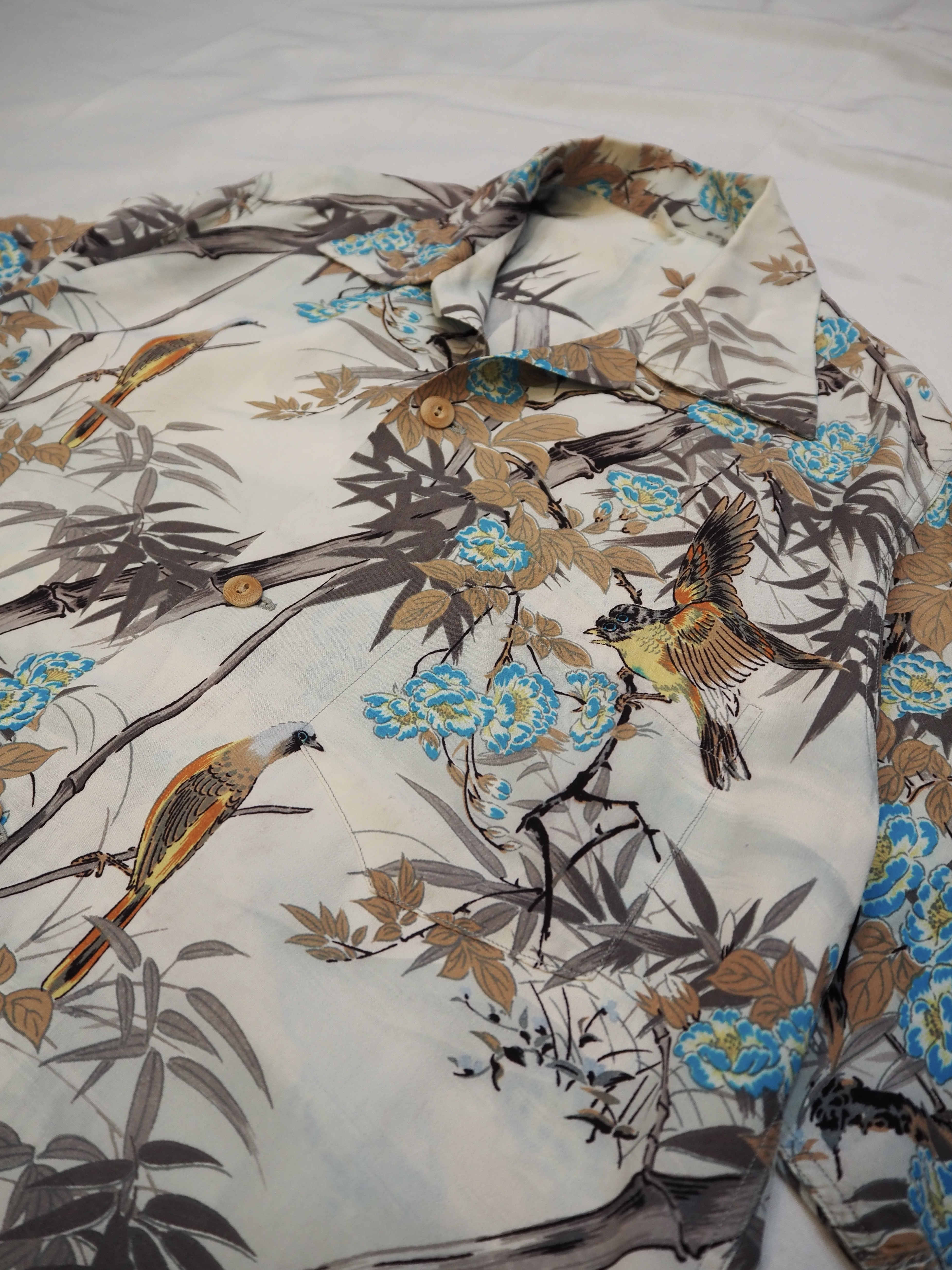 50’s Rayon Hawaiian Shirt 和柄 の画像 2