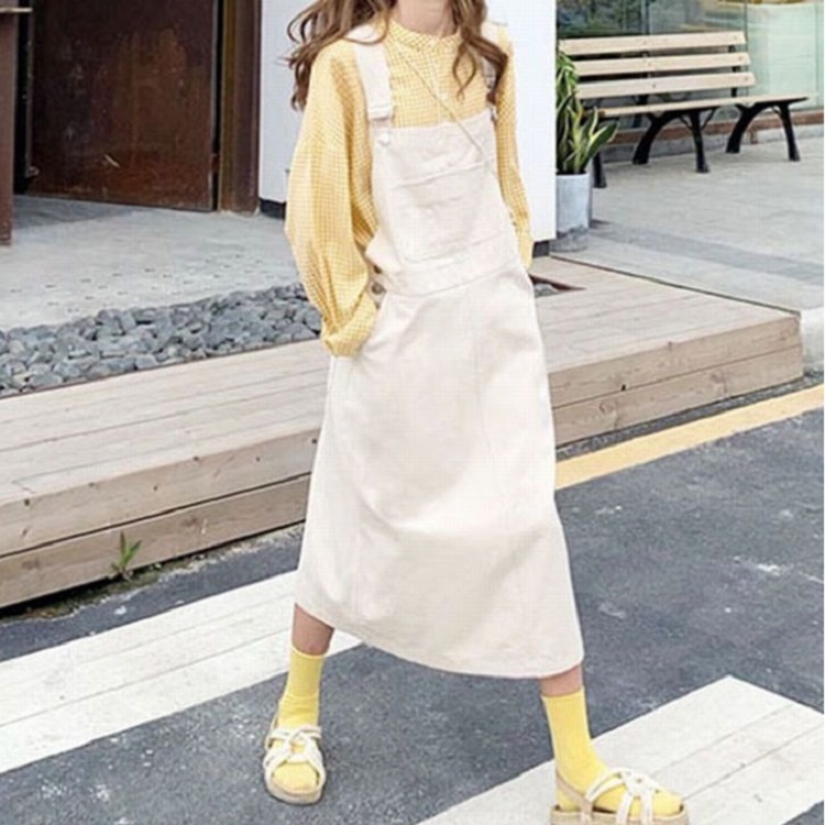 サロペットスカート オーバーオール ロングワンピース オールインワン レディース Ladiesfashion Kandk