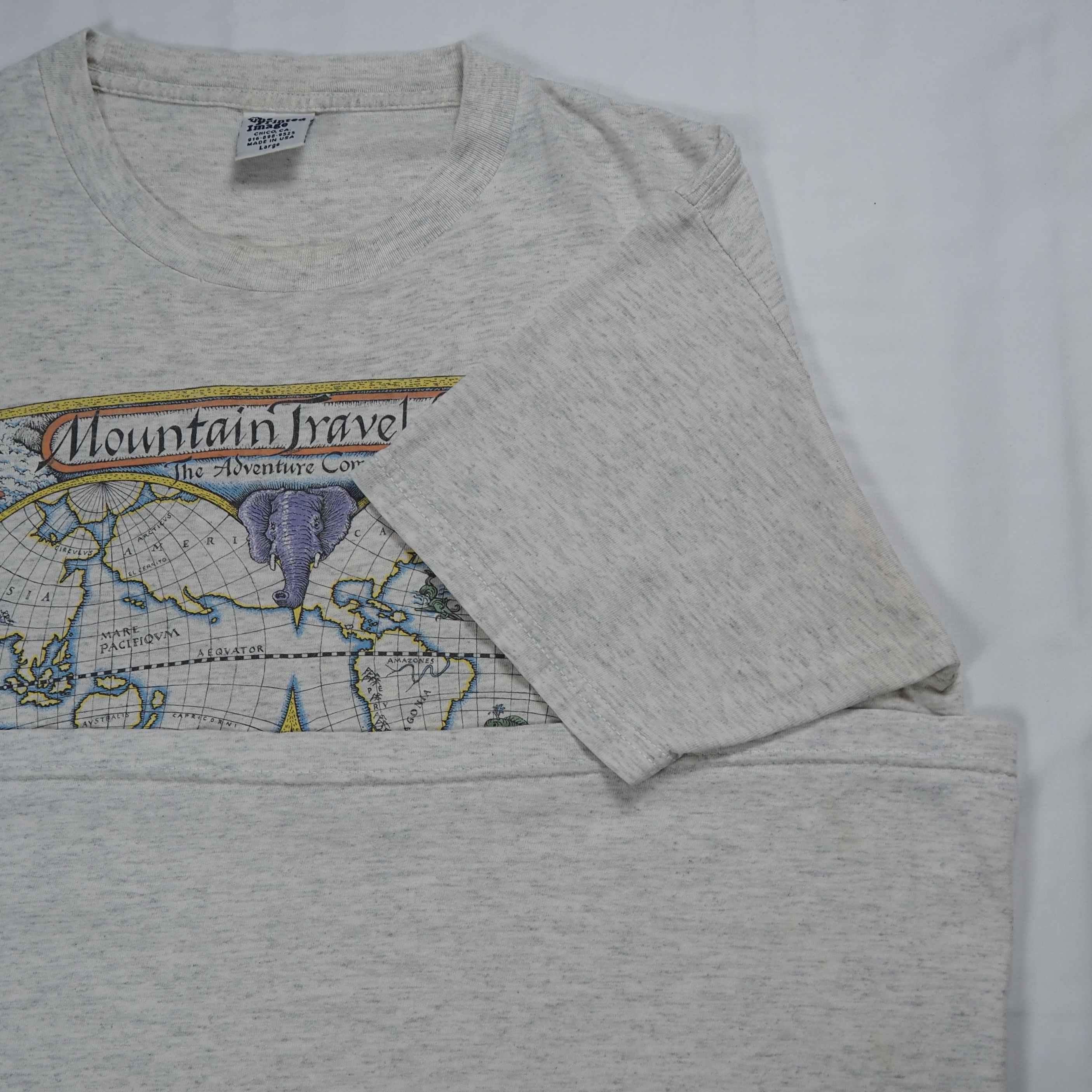 90’s 世界地図Tシャツ グレー アメリカ製 の画像 13