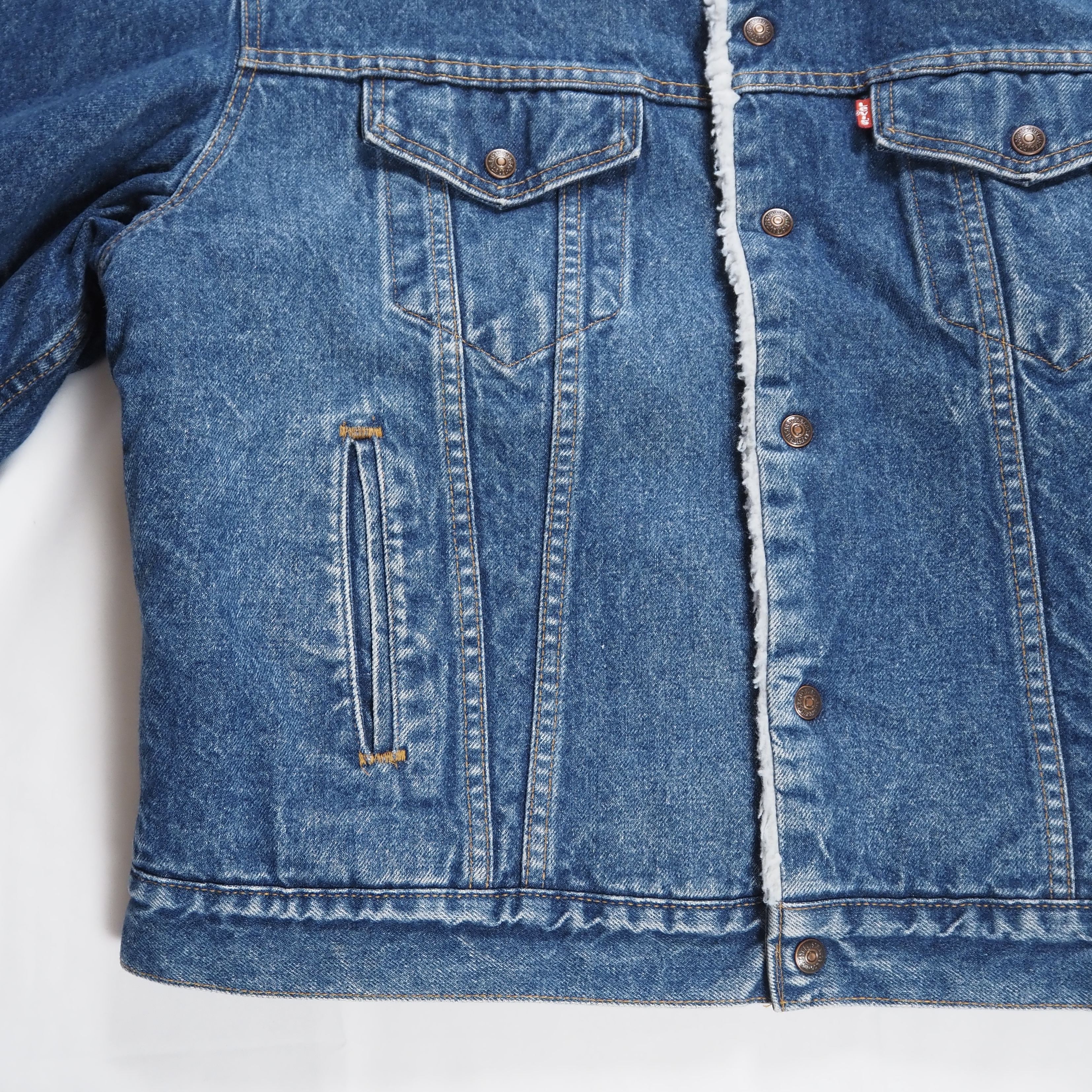 80’s Levi’s デニムボアジャケット サイズ44 の画像 6