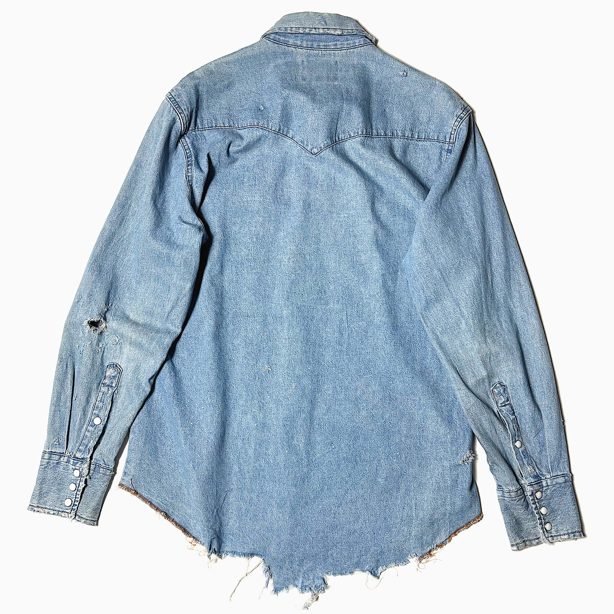 Vintage 80〜90's【Wrangler】Grunge Denim Shirt の画像 2