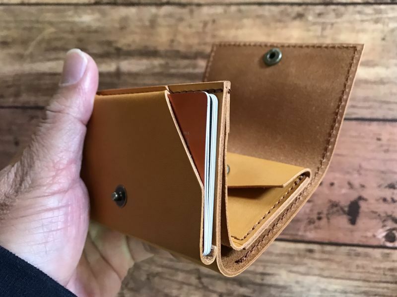 小さな三つ折り財布の型紙（レザークラフト） | パウダーミルク
