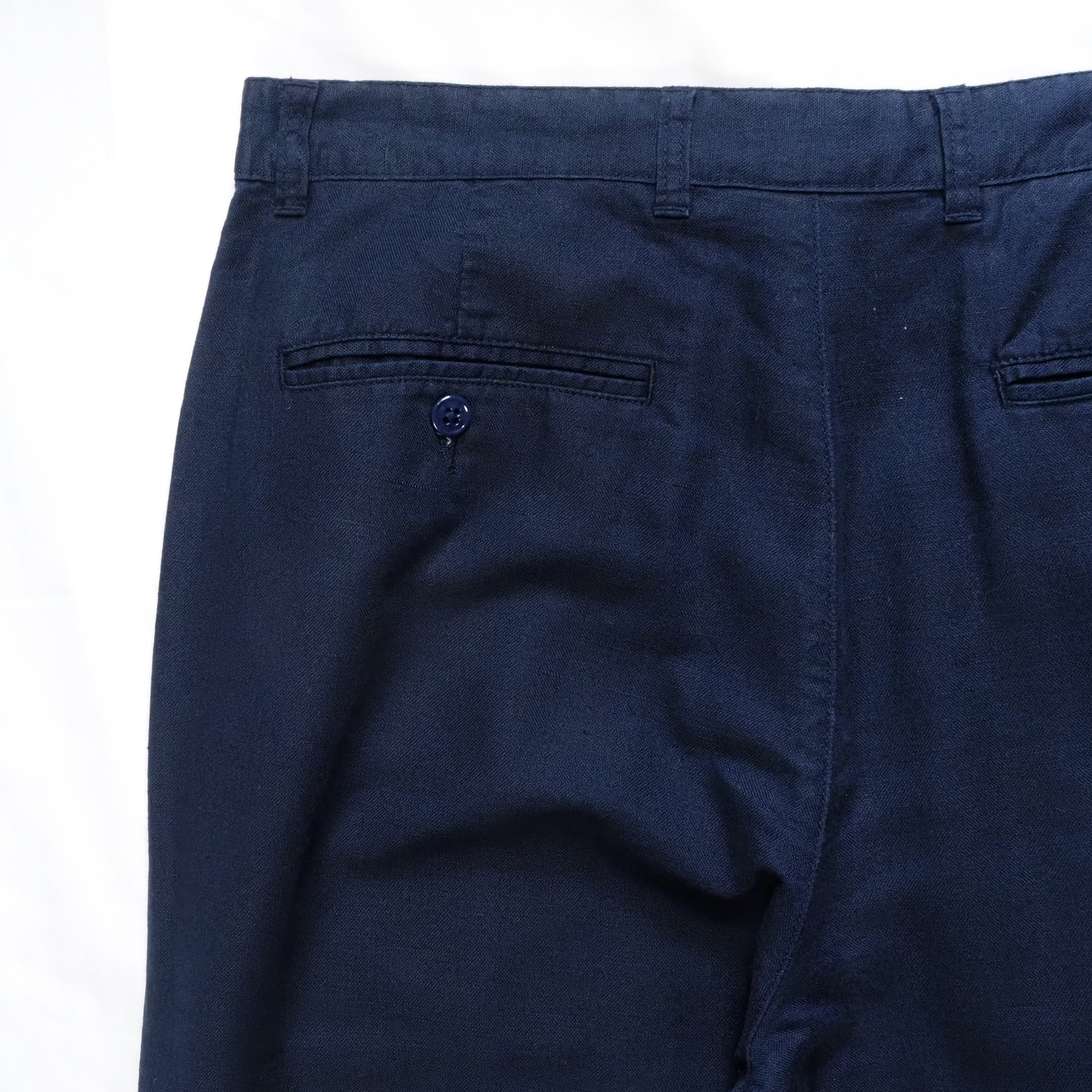 90’s-00’s Tommy Hilfiger リネンパンツ ネイビー の画像 12