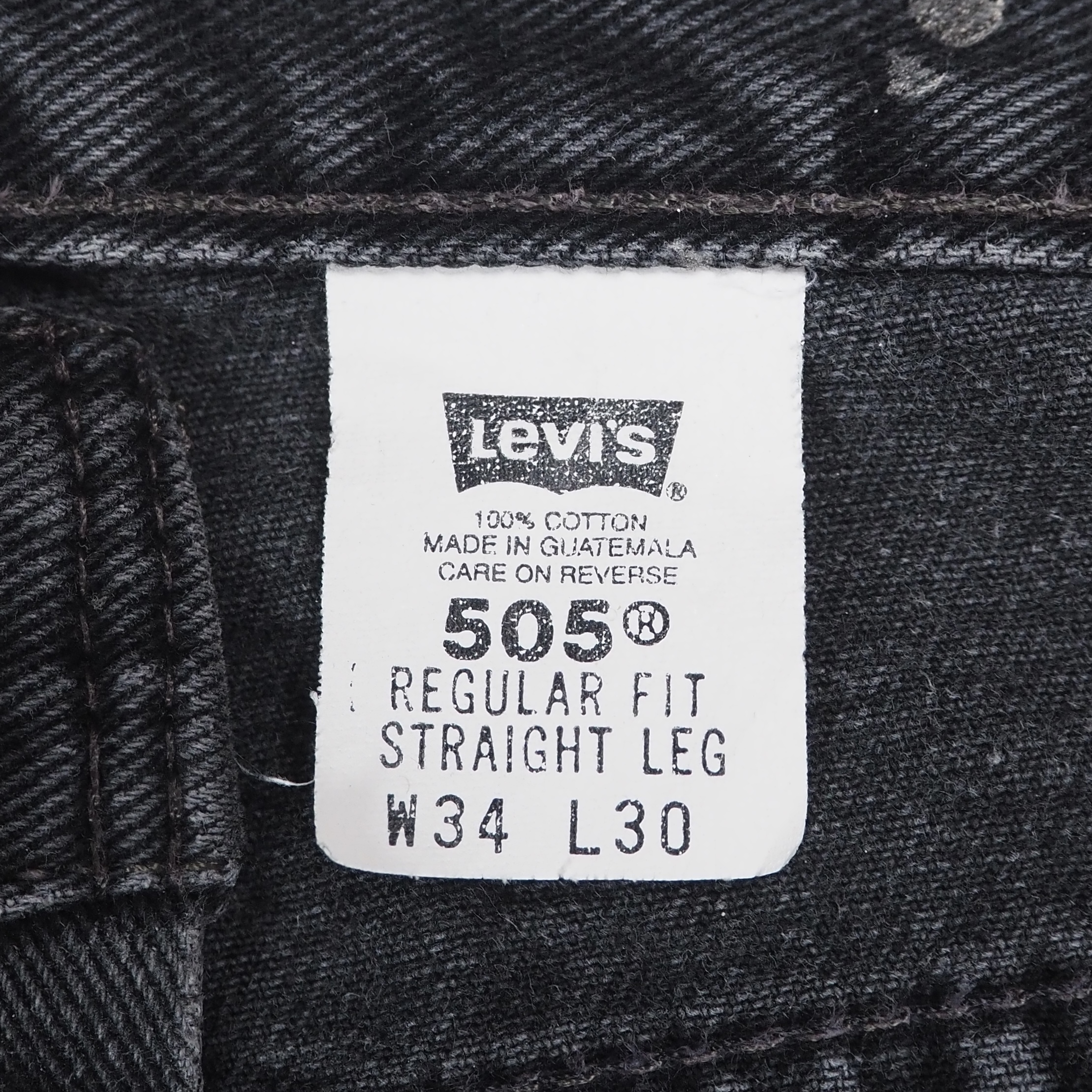 00’s Levi’s 505 ブラック 34×29 グアテマラ製 の画像 6