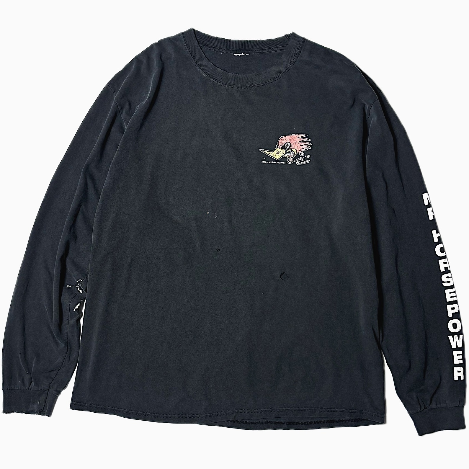 Vintage "MR. HORSEPOWER" Grunge Long Sleeve T-shirt の画像 2