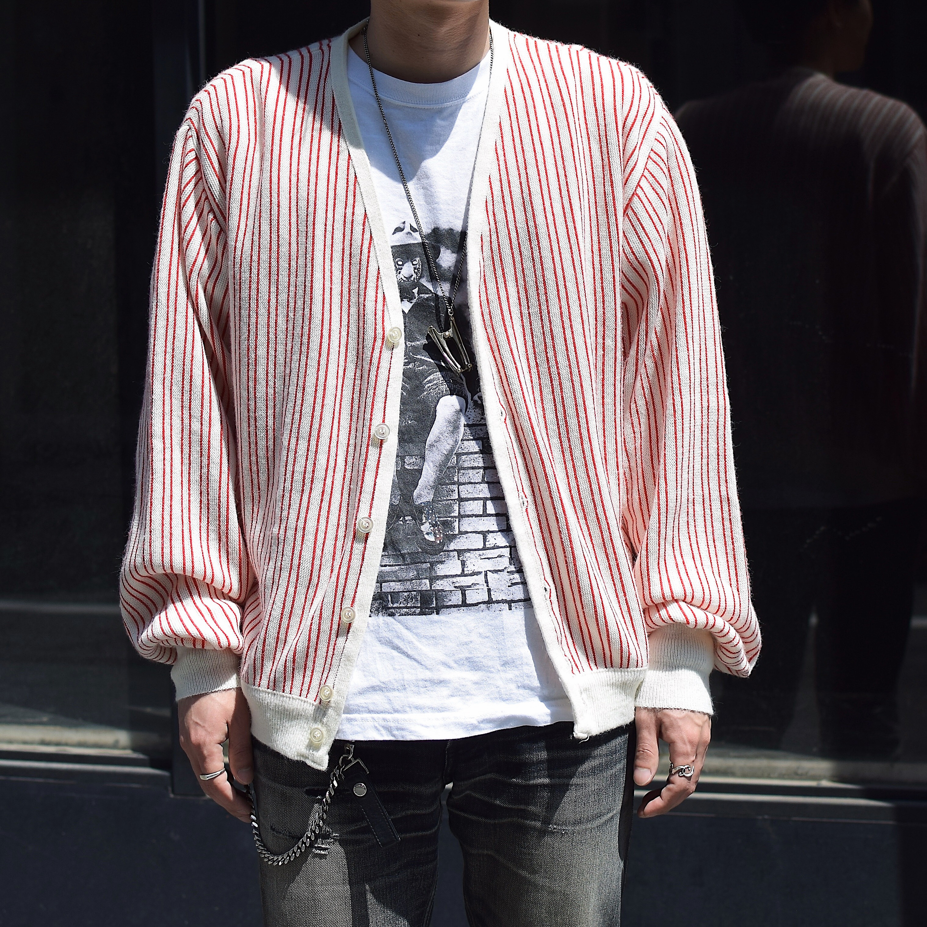 Vintage 60〜70's【John Blair SPORTSWEAR】Striped Knit Cardigan の画像 3