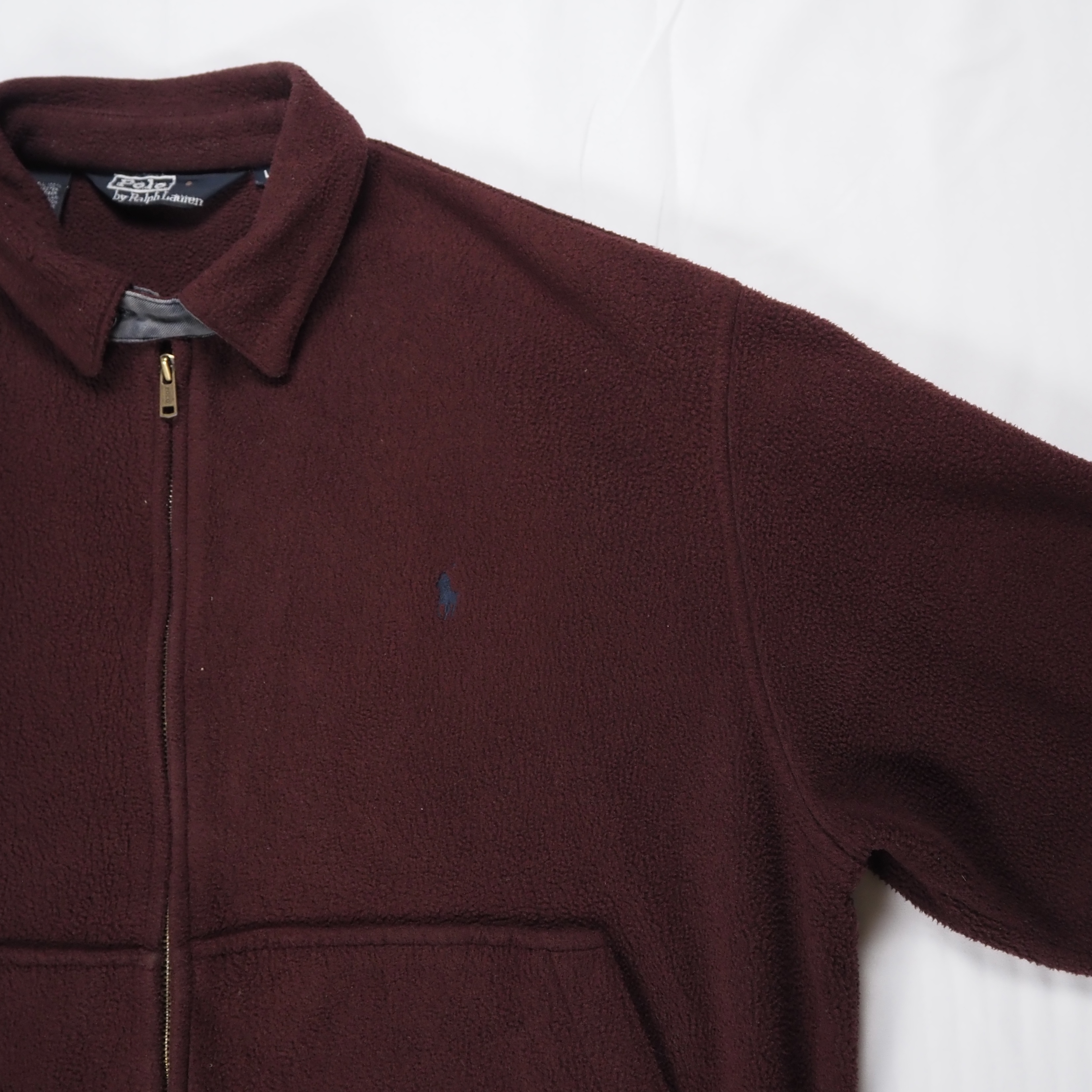 90’s Ralph Lauren フリーススイングトップ ワインレッド の画像 7