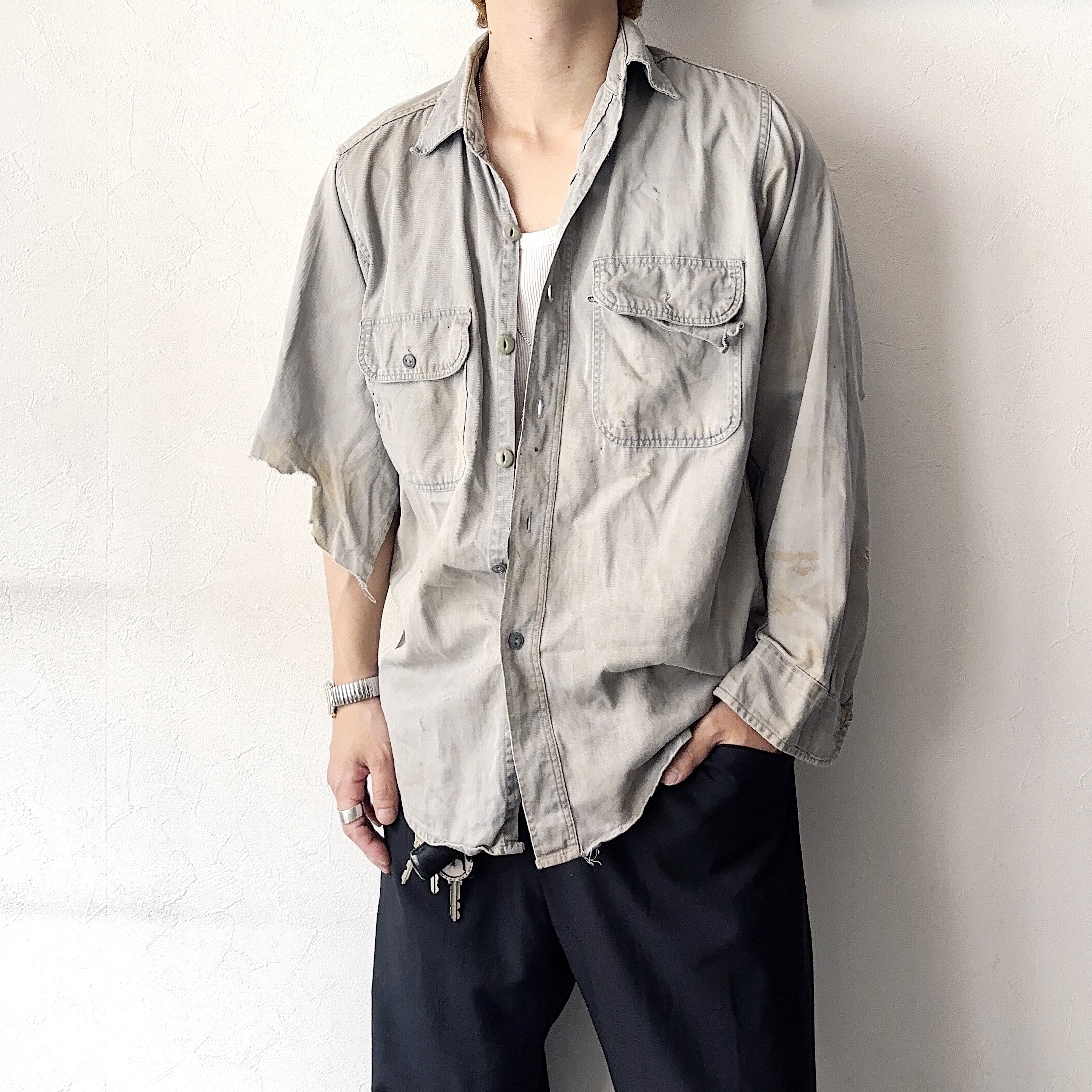 Vintage 50～60's【RED RAM】Grunge Work Shirt の画像 3