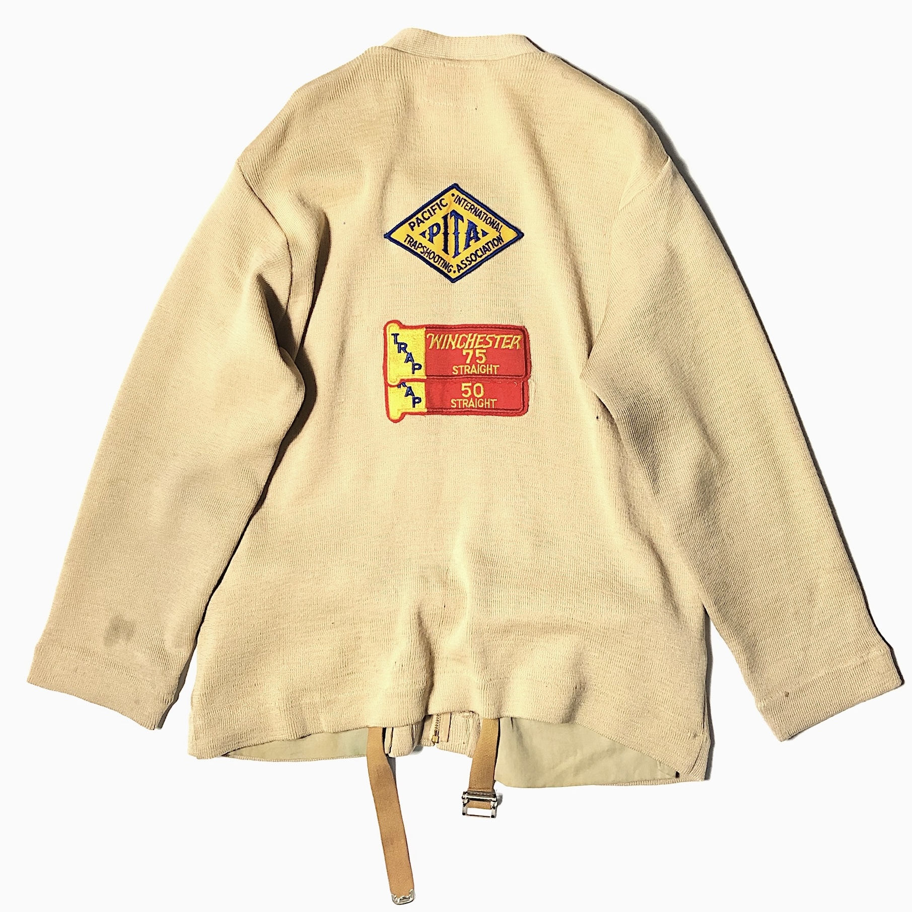 Vintage 40～50's【Gun Club Bob Allen】Grunge Zip-up Hunting Knit Cardigan の画像 2