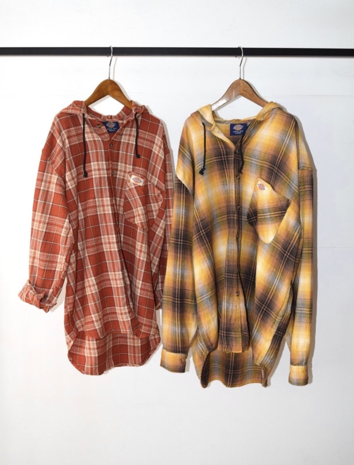〜1990s Dickies flannel parka orange check “DEAD STOCK” の画像 4