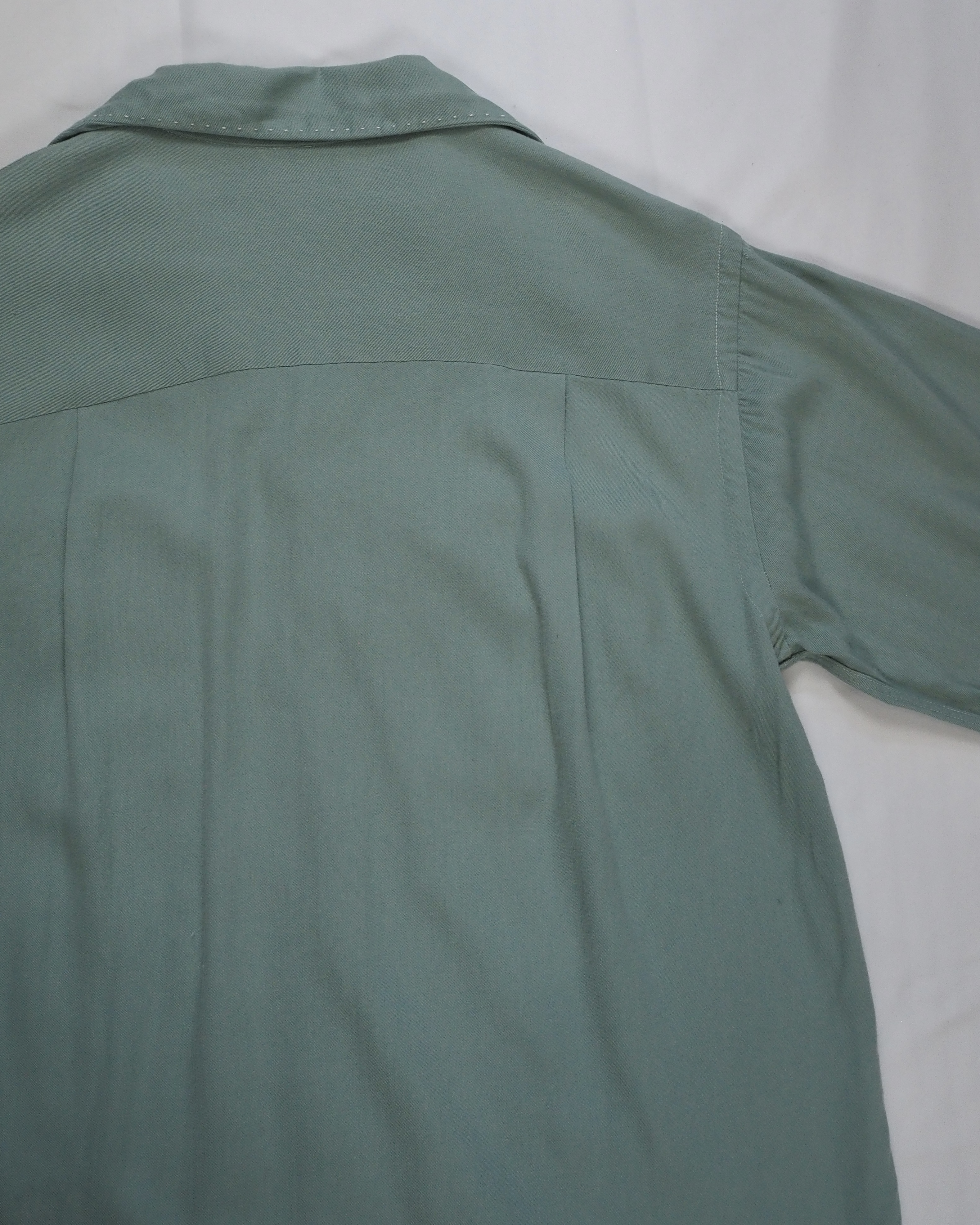 【5/6(水) 20:00入荷】50’s Pilgrim レーヨンシャツ ミントグリーン の画像 15