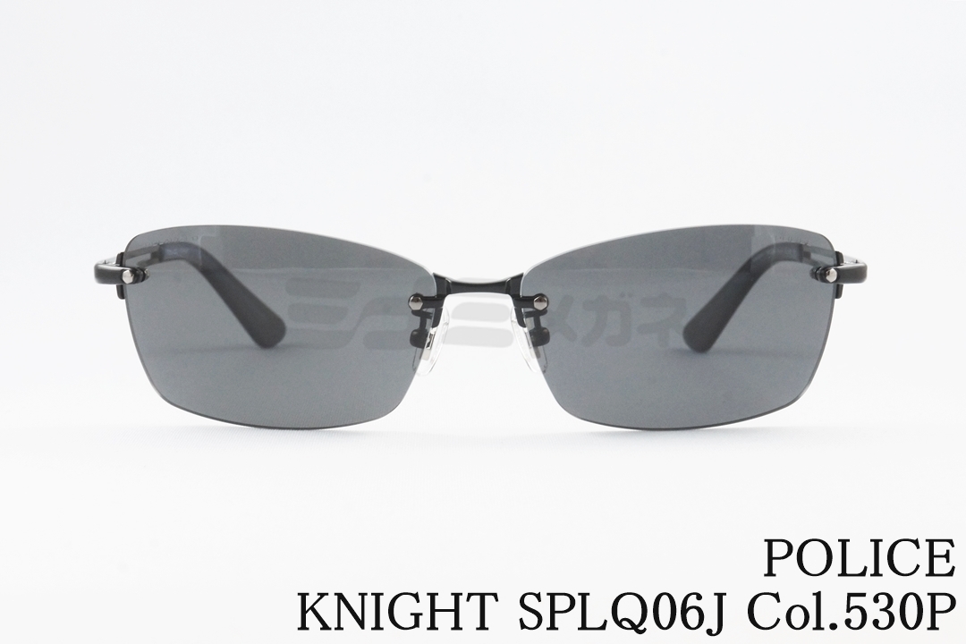 POLICE 偏光 サングラス SPLQ06J COL.627P 60サイズ スクエア ツーポ