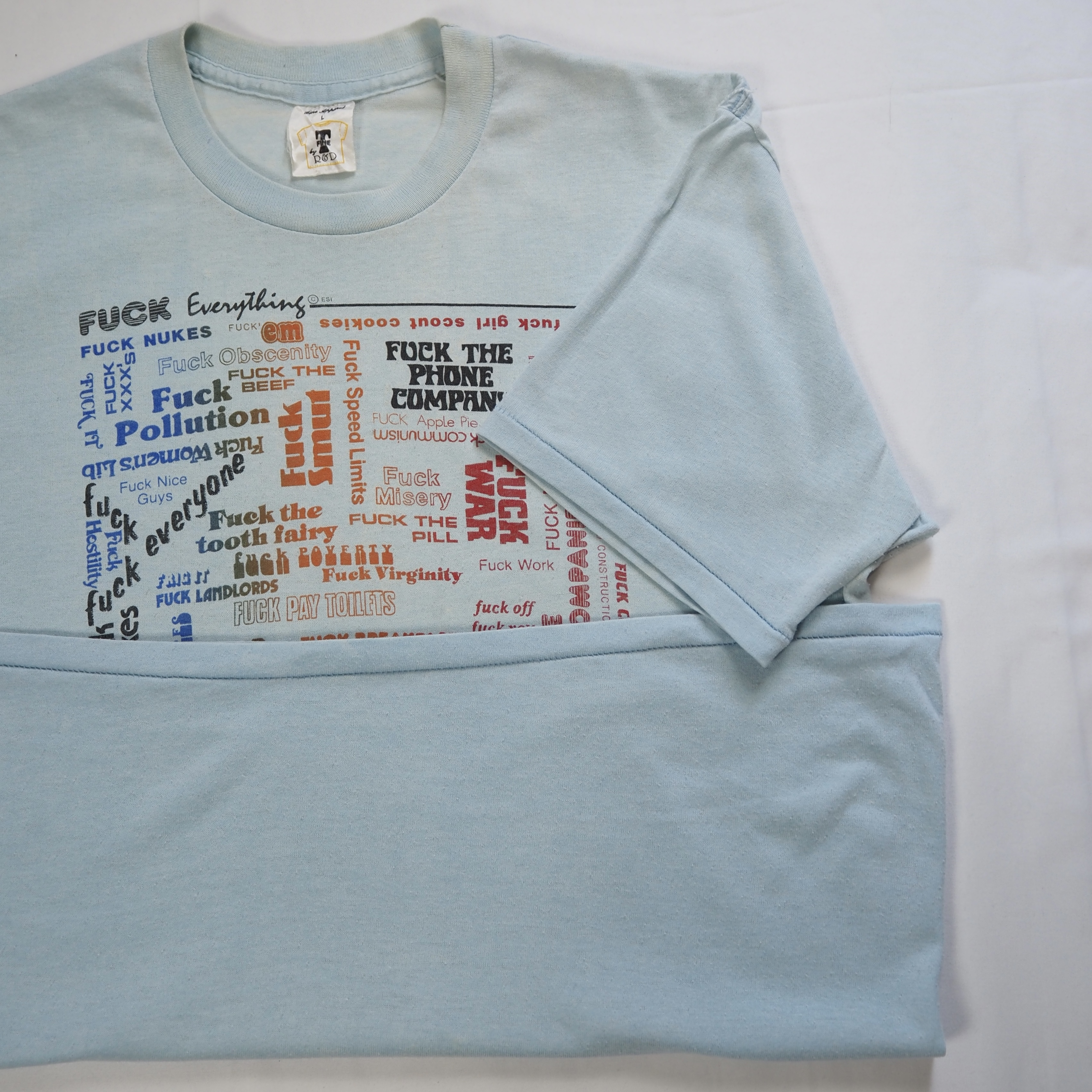 80’s FUCK Tee ライトブルー の画像 10