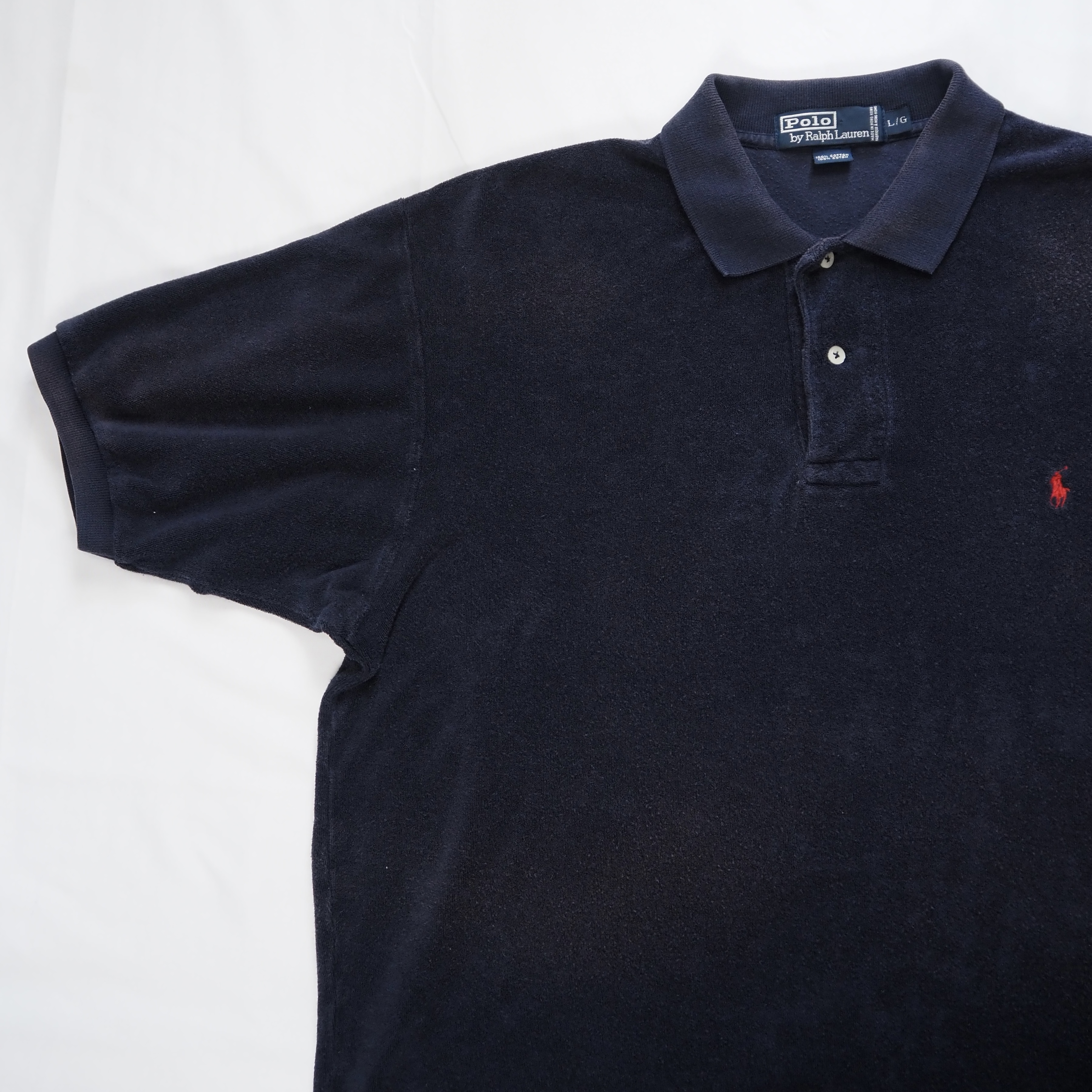 90’s Ralph Lauren ポロシャツ パイル生地 Lサイズ の画像 6