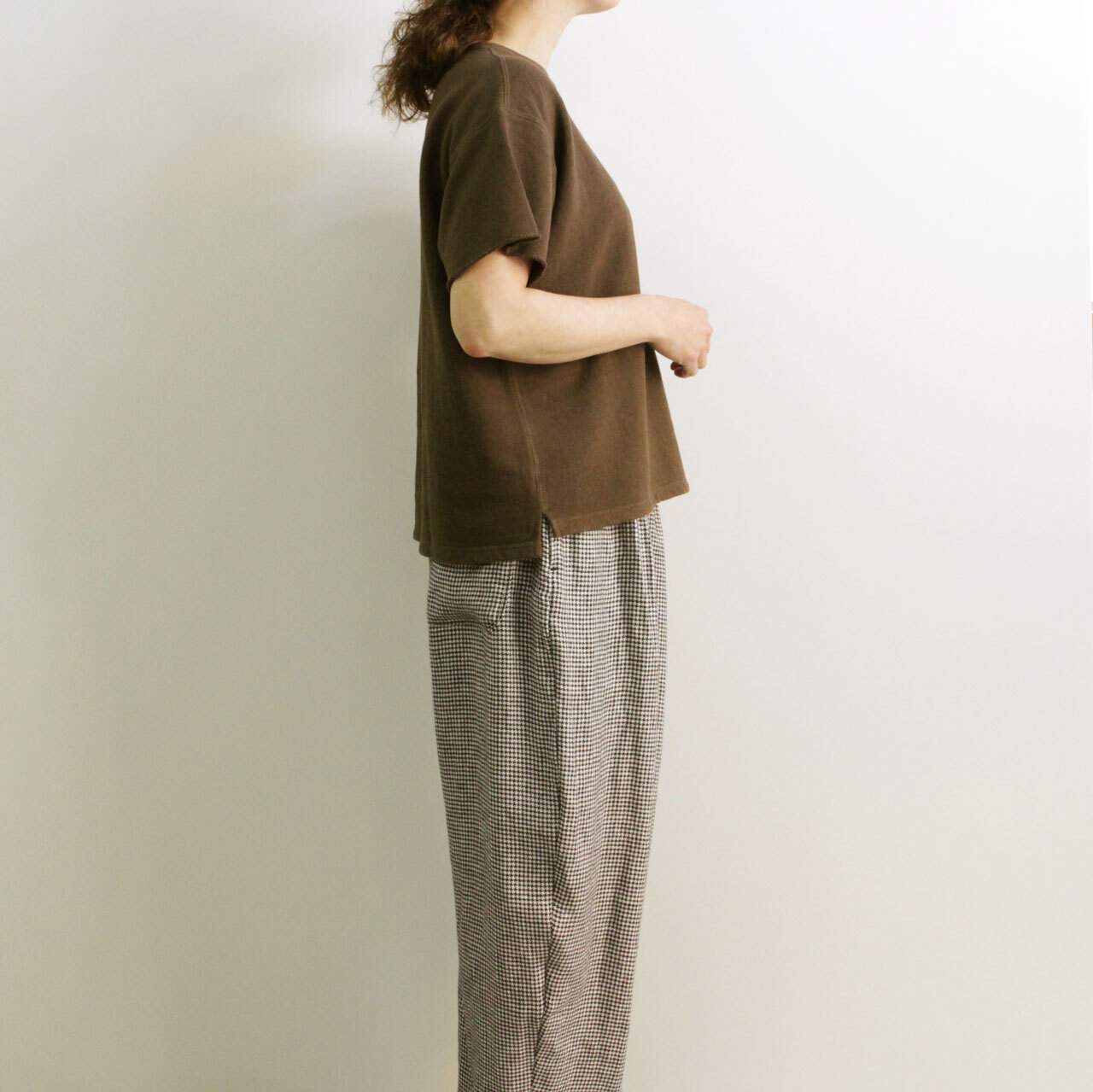 Comm Arch コム アーチ Li Co Sweat S S リネンコットン吊り編み 半袖スウェット レディース サイズ１ Escargot Circus