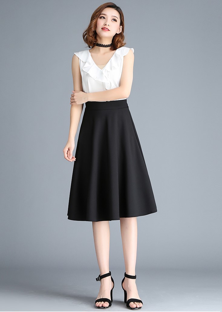 スカート フレアスカート 膝丈 ドレス フレアースカート ミモレ丈 フレアスカート大きいサイズ フレアスカート春 無地 Viento