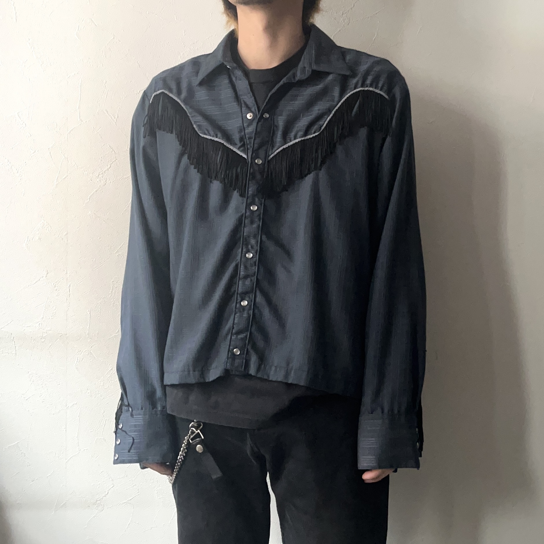 Vintage 70〜80's【Rockmount Ranch Wear】Fringe Western Check Shirt の画像 3
