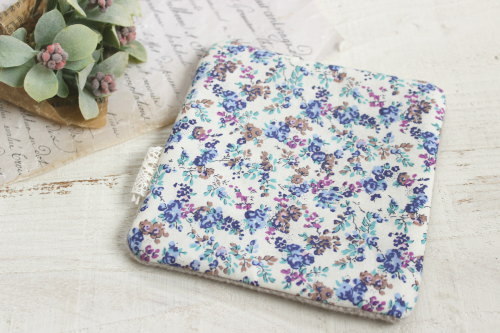 コースター リバティ花柄 ブルー Lepetitmarche ハンドメイド雑貨la Fleur コースター リバティ花柄 ブルー Lepetitmarche ハンドメイド雑貨la Fleur