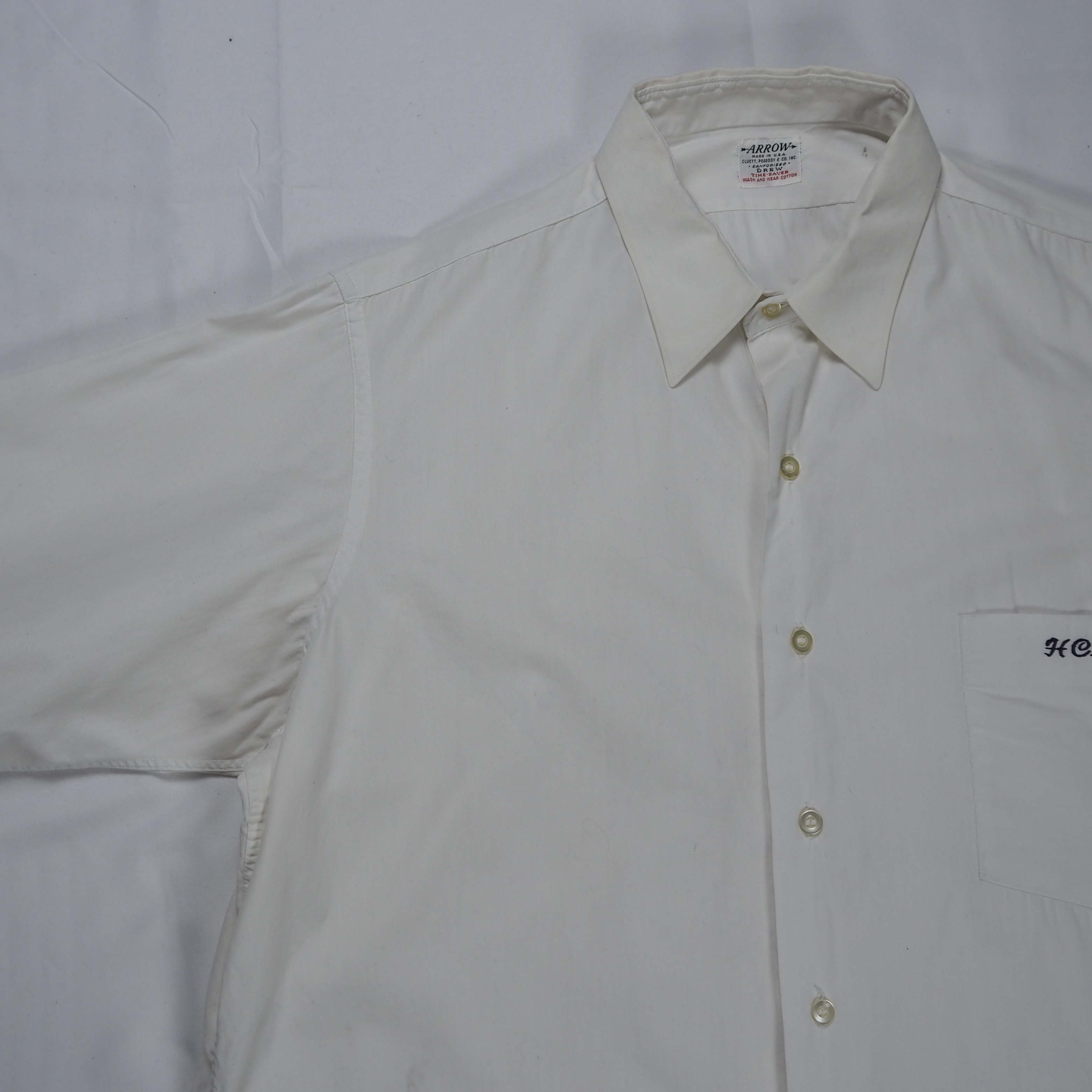 50’s Arrow Cotton Shirt マチ付き の画像 2