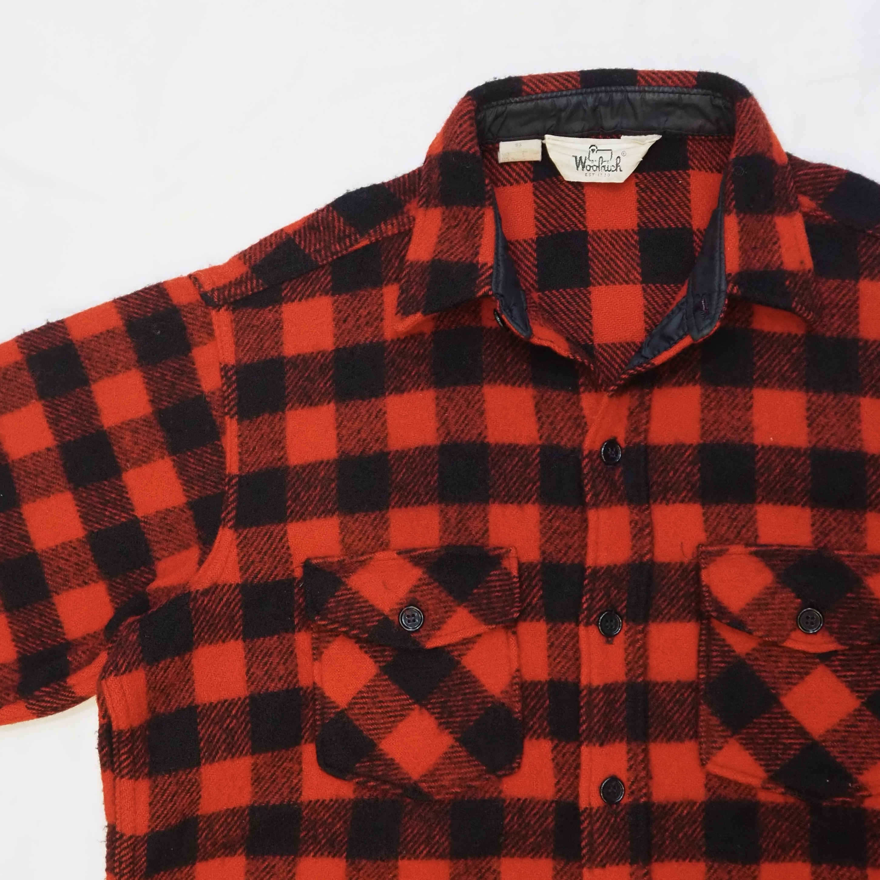 80’s Woolrich ウールシャツ バッファローチェック Lサイズ の画像 2