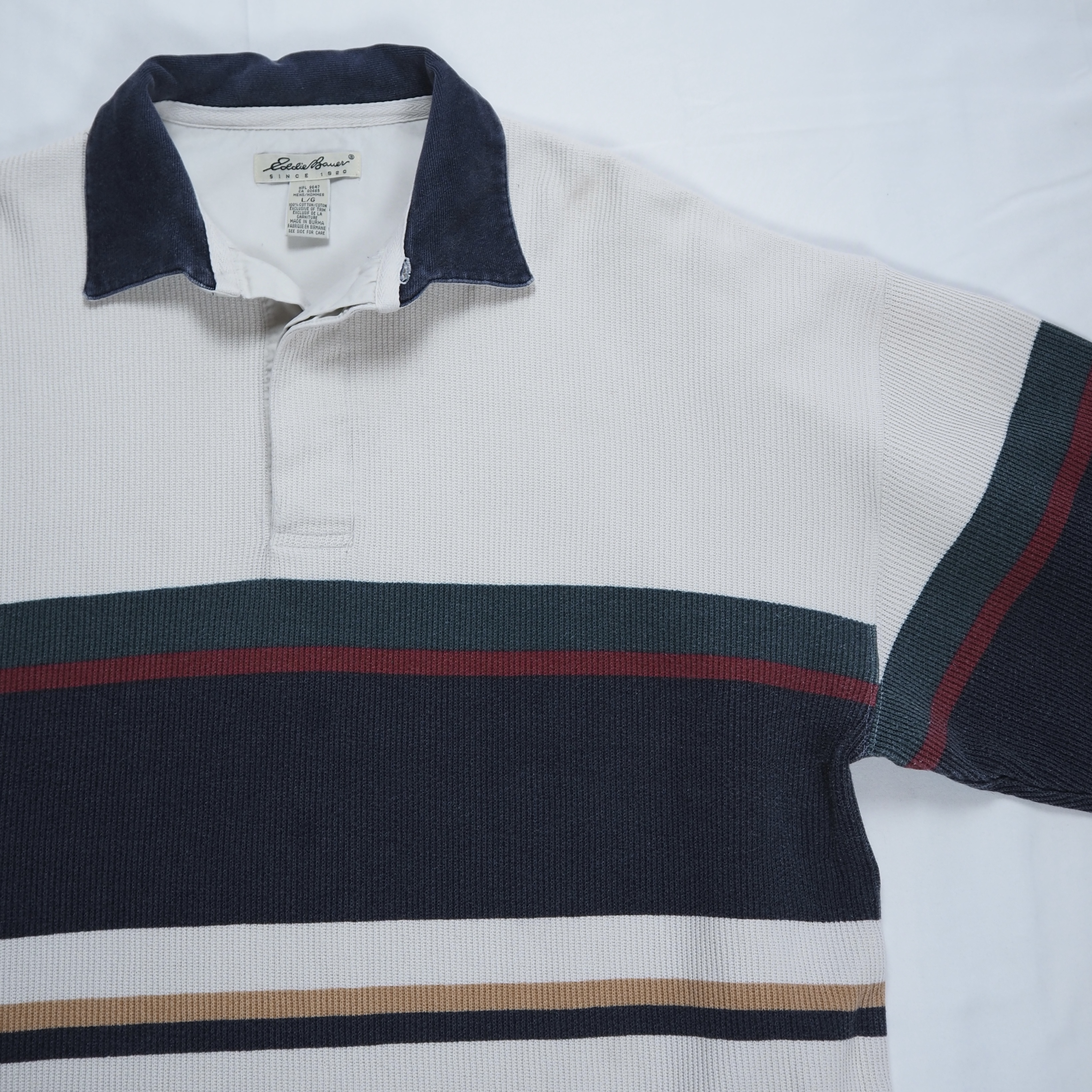 90’s Eddie Bauer 長袖ポロ Lサイズ の画像 6