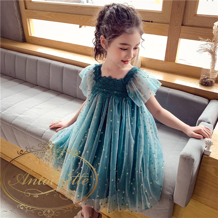 女の子 ミントグリーン ワンピース ドレス 夏 春 ノースリーブ キッズ Summer Spring Kids Girl Dress One Piece Antoinette