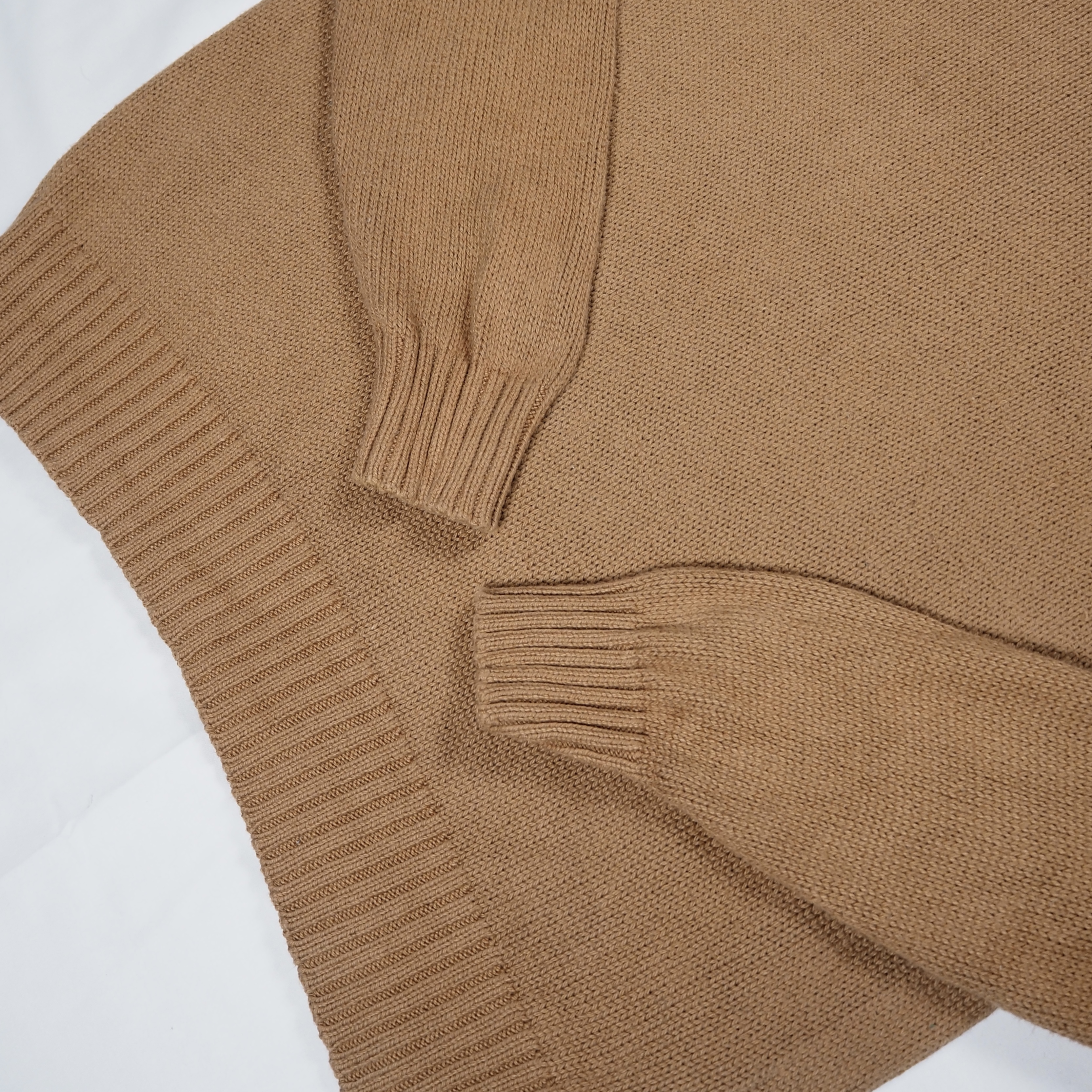 90’s Ralph Lauren ワンポイントコットンニット ブラウン Mサイズ の画像 9