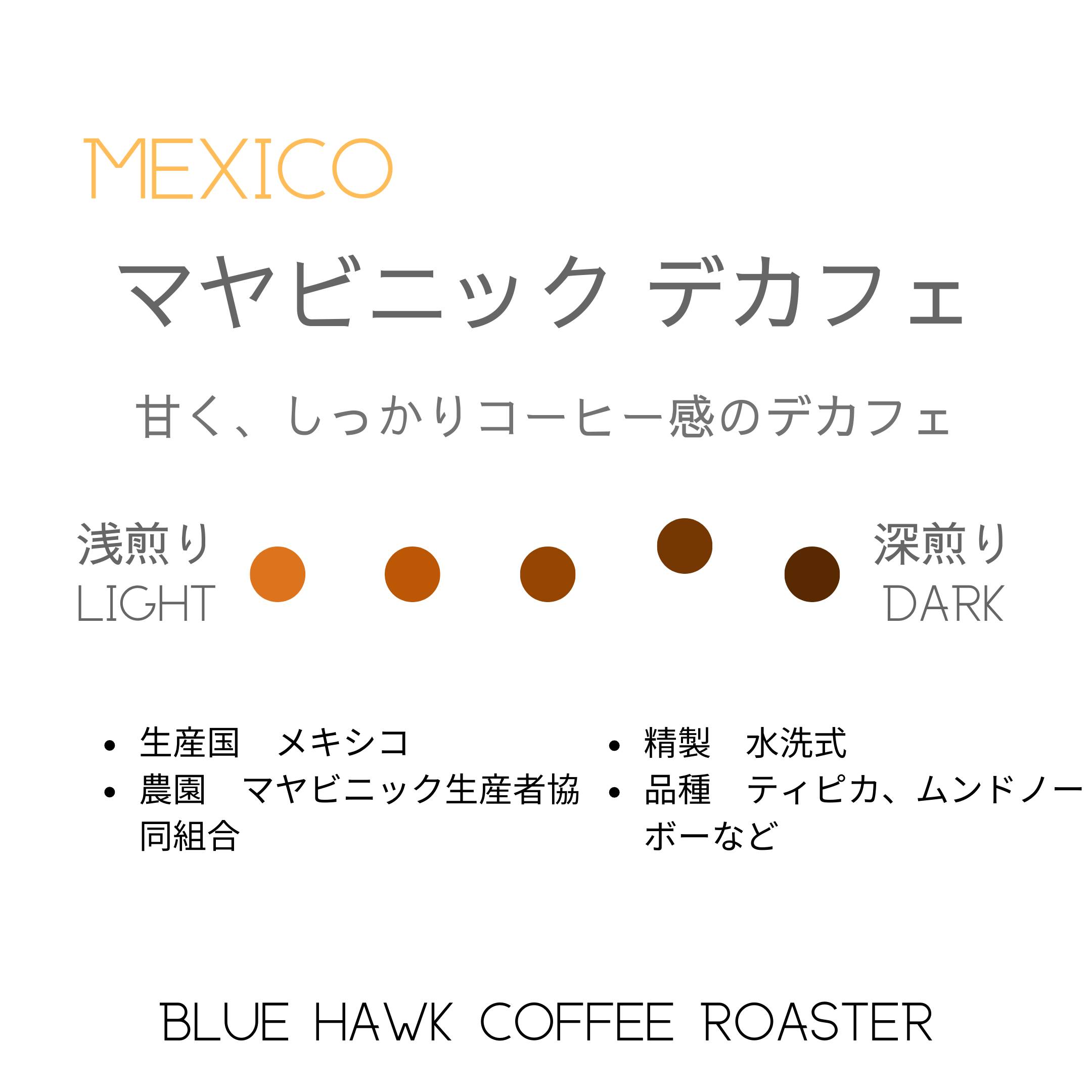 がんばる女性応援カフェインレスコーヒー メキシコ マヤビニック カフェインレス 40g Blue Hawk Coffee Roaster