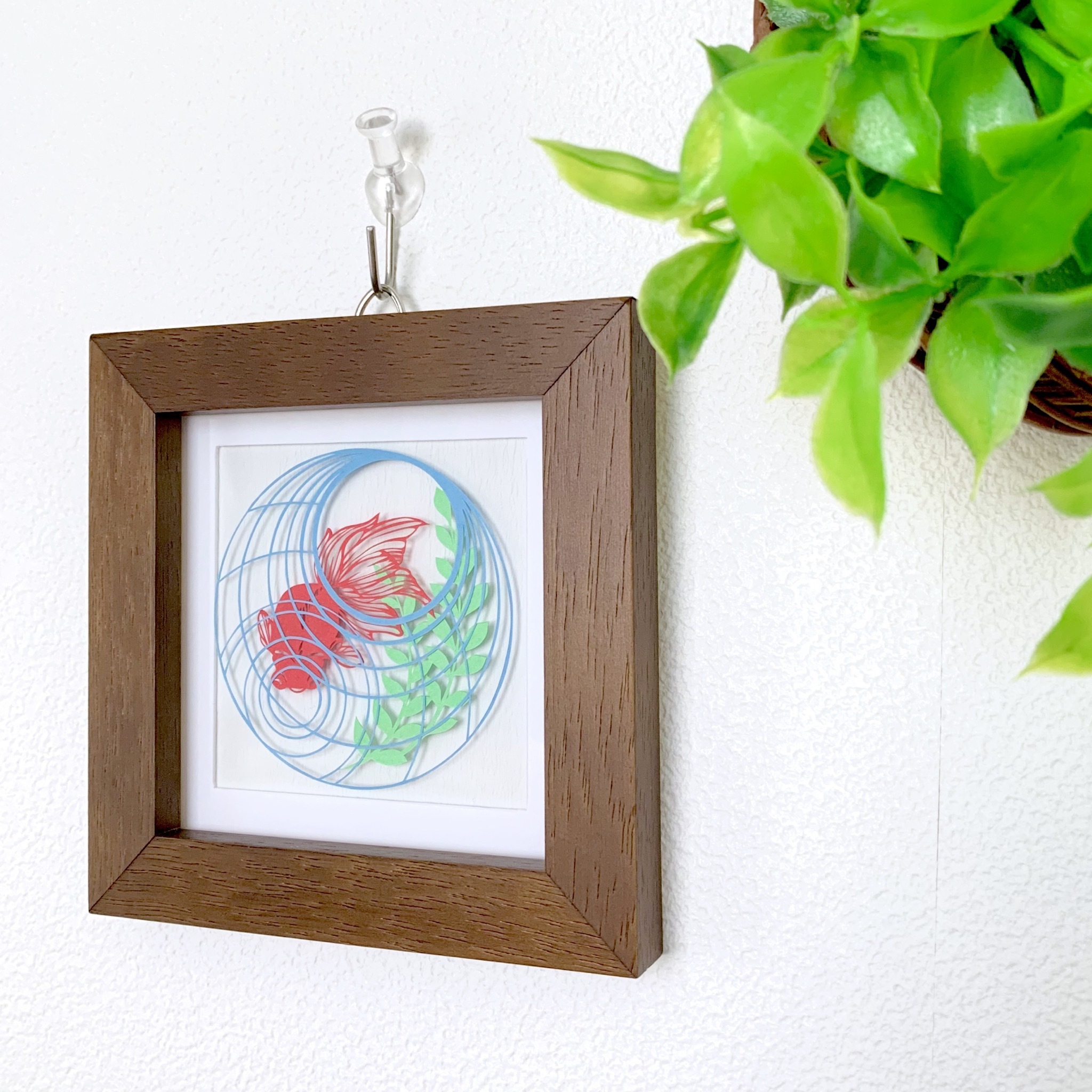 ミニ原画 金魚 祐琴 切り絵 ミニ原画 金魚 祐琴 切り絵
