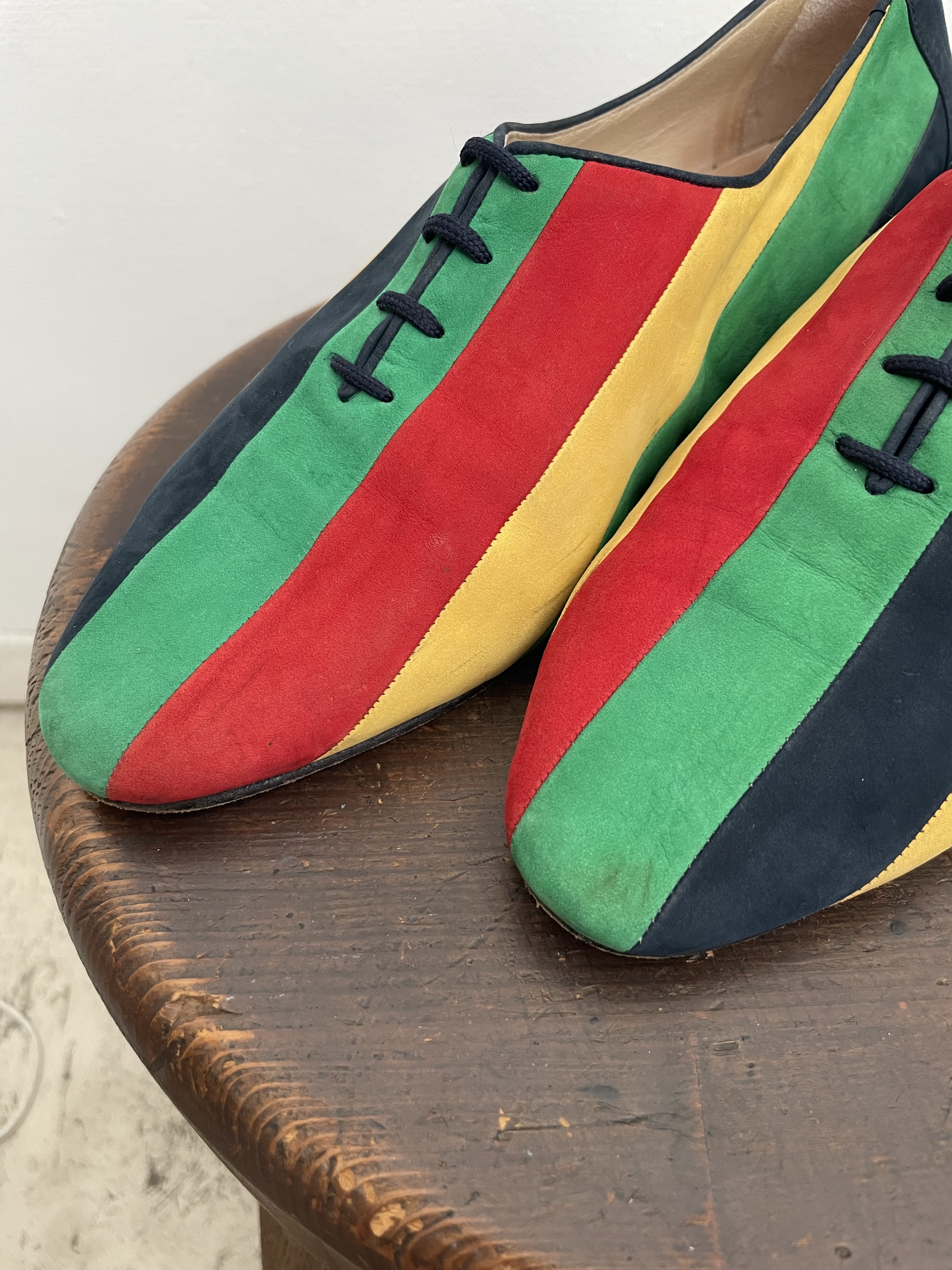 Vintage multicolored suede shoes の画像 3