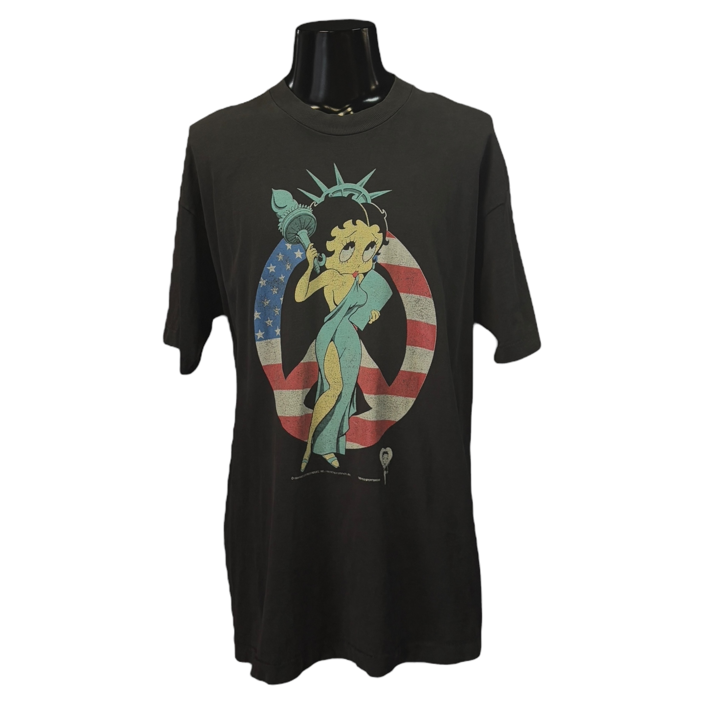 【BETTY BOOP】ベティブープ “自由の女神” 90’s Vintage Tシャツ XL