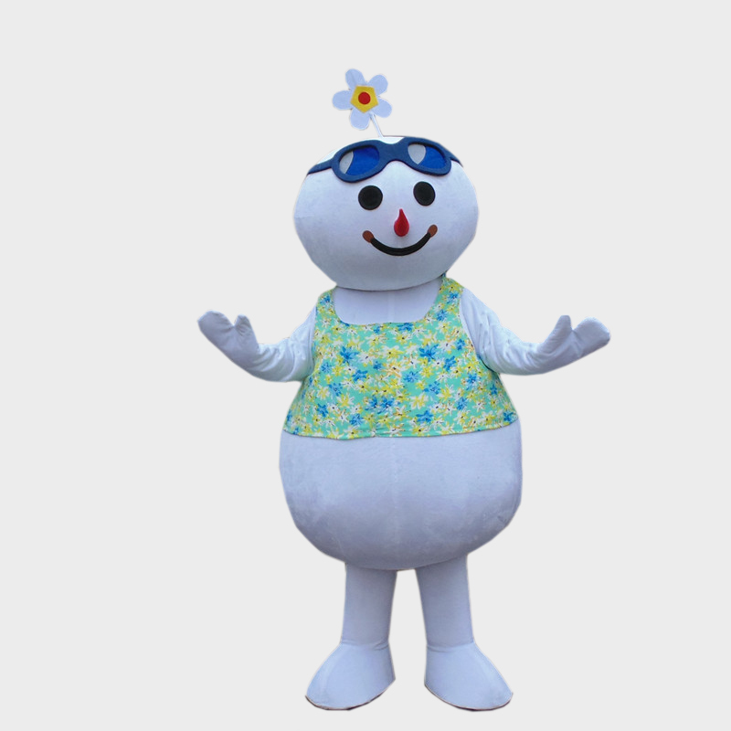 本格的着ぐるみ 雪だるま 大人用 グリーン Snowman スノーマン きぐるみ 3頭身タイプ 格安 良質 のぞき可 オーダーメイド コスプレ イベント用品 幼稚園 結婚式 集客 パーティー クリスマス Mooncat
