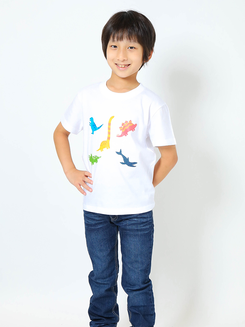 サイズとカラーを好きに選べるオーダーtシャツ 子供から大人まで 恐竜ミックス 恐竜グッズ通販ショップ Chamaryu