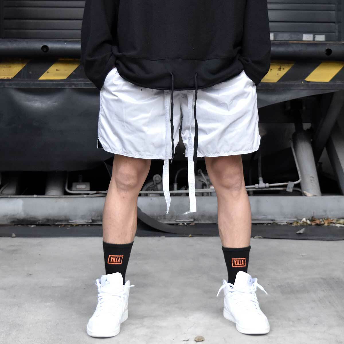 Cray Tokyo クレイ トウキョウ Drawstring Nylon Saruel Shorts Gray ドローストリングス ナイロン サルエル ショーツ グレー ストリート ショートパンツ イージーパンツ Blkid Cray Tokyo クレイ トウキョウ Drawstring Nylon Saruel Shorts Gray ドローストリングス ナイロン サルエル ショーツ グレー ストリート ショートパンツ イージーパンツ Blkid