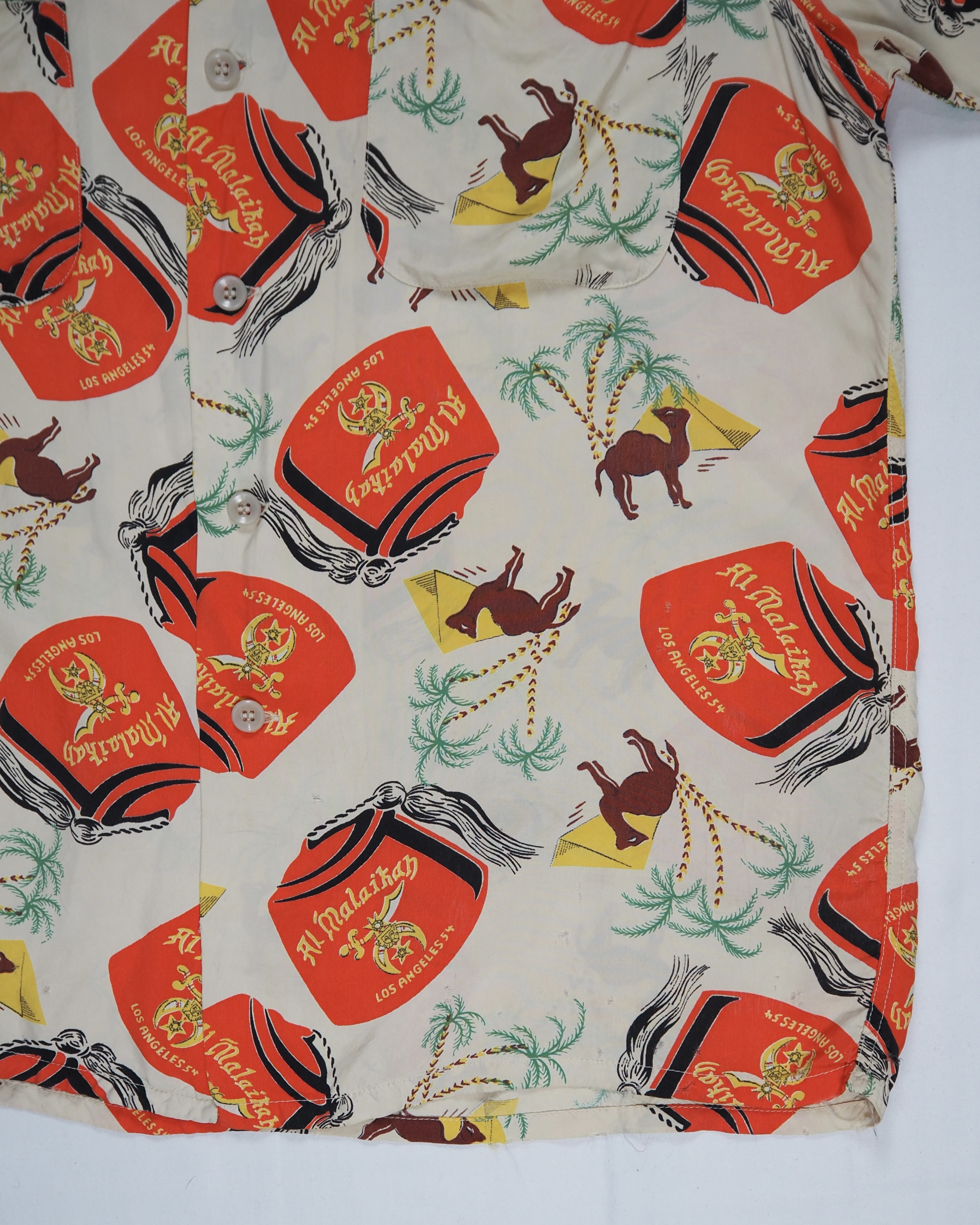 【5/6(水) 20:00入荷】50’s Duke of Hollywood ハワイアンシャツ の画像 10