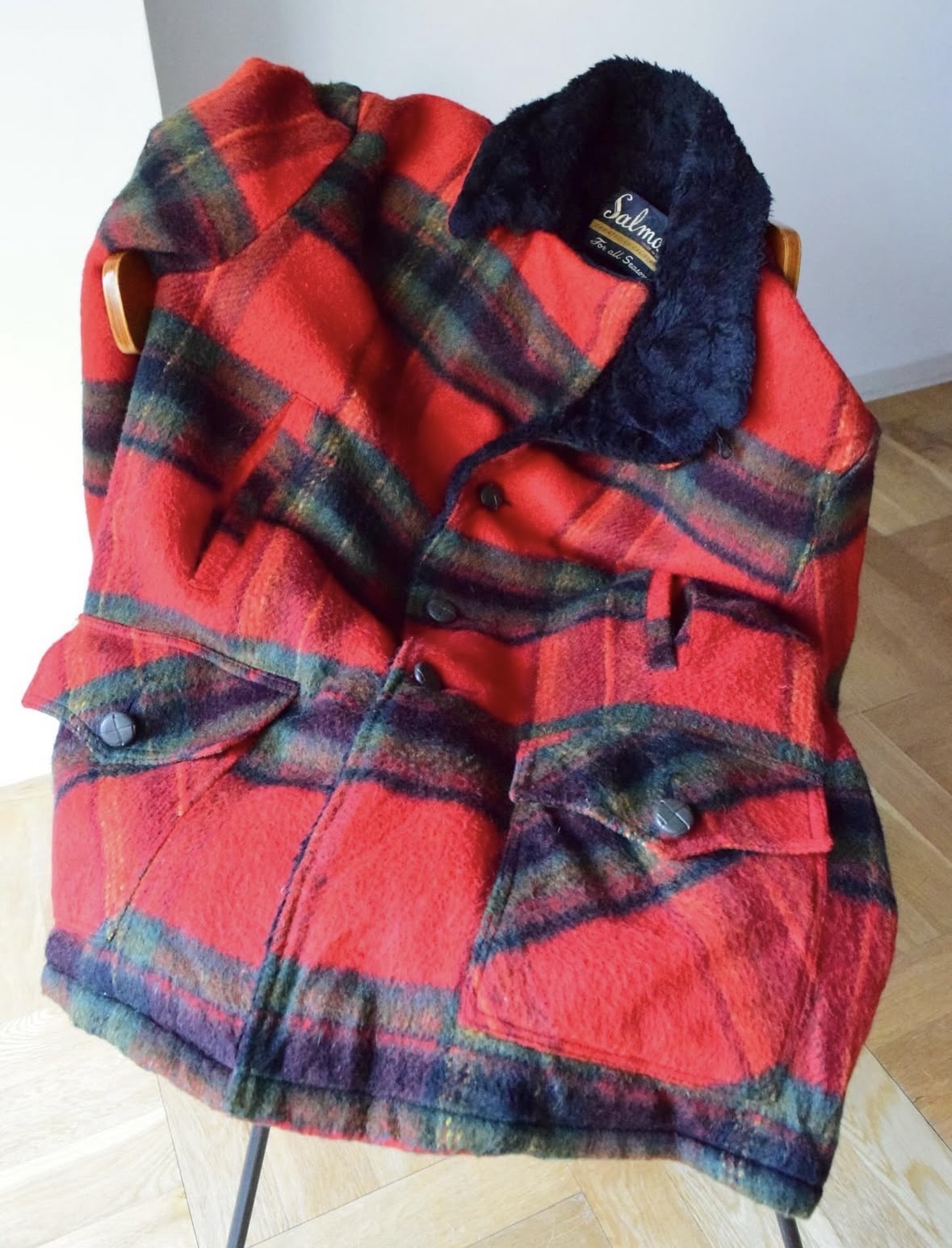 Plaid pattern boa jacket の画像 2