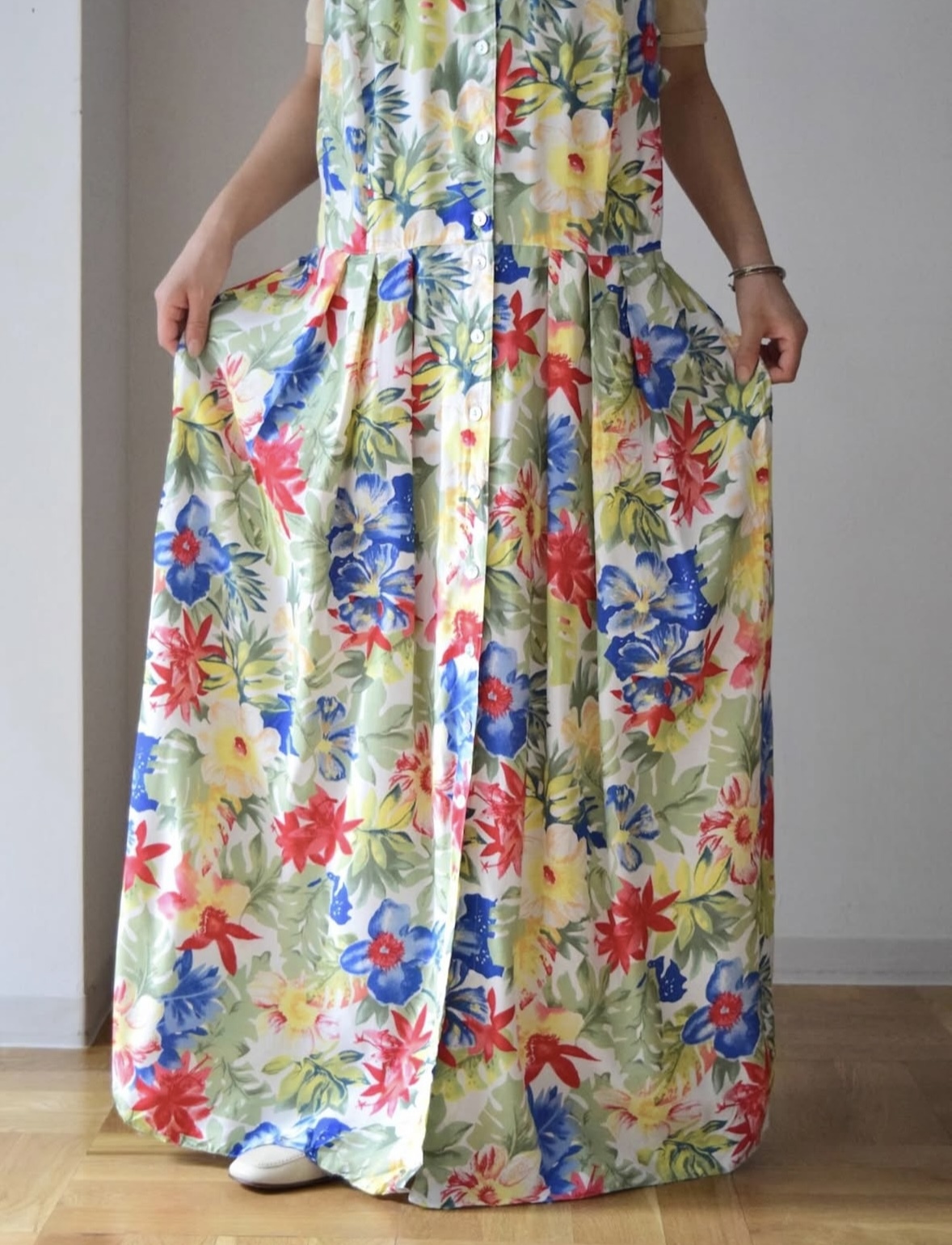 Flower sleeveless one piece の画像 2