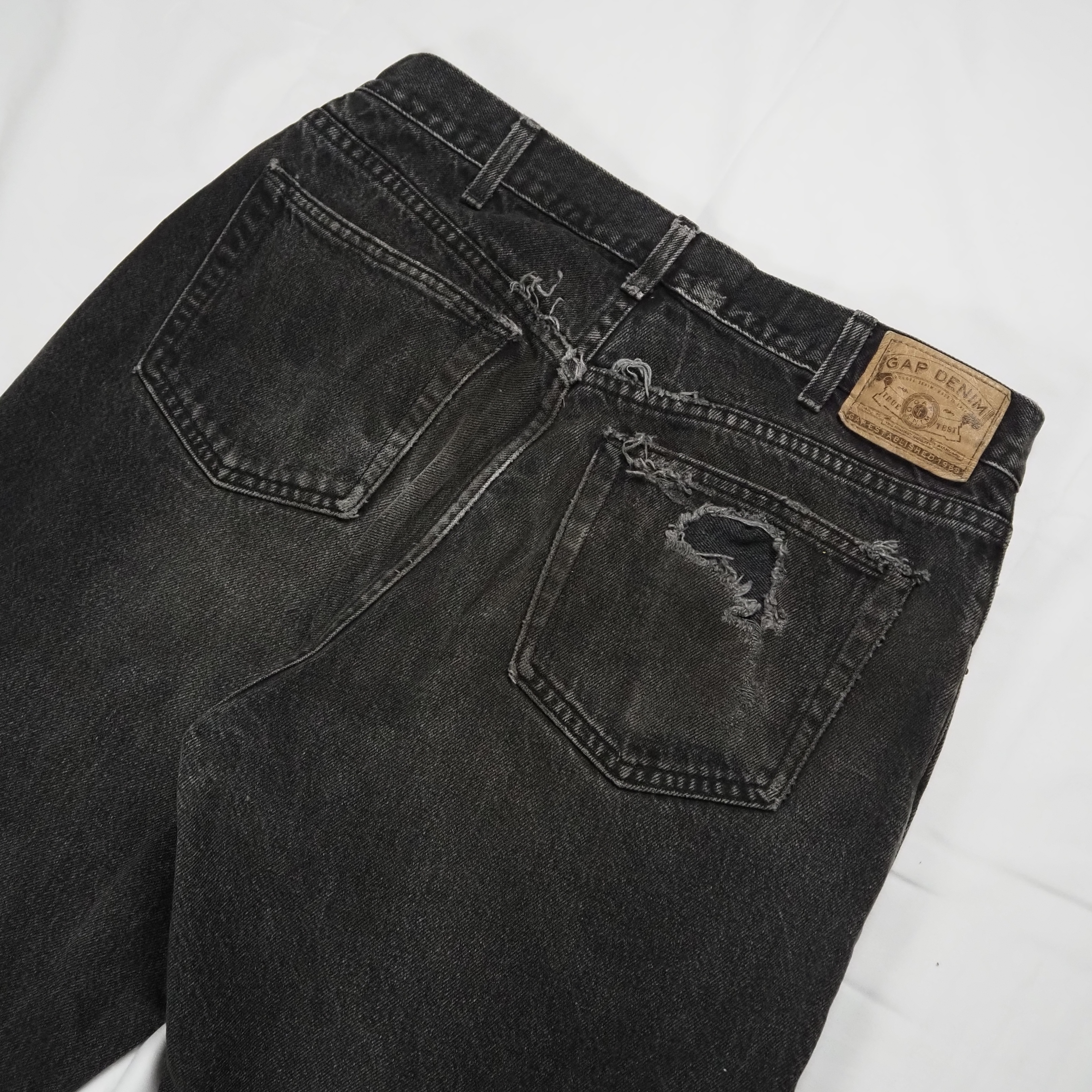 90’s-00’s OLD GAP ブラックデニム 32×29 の画像 11