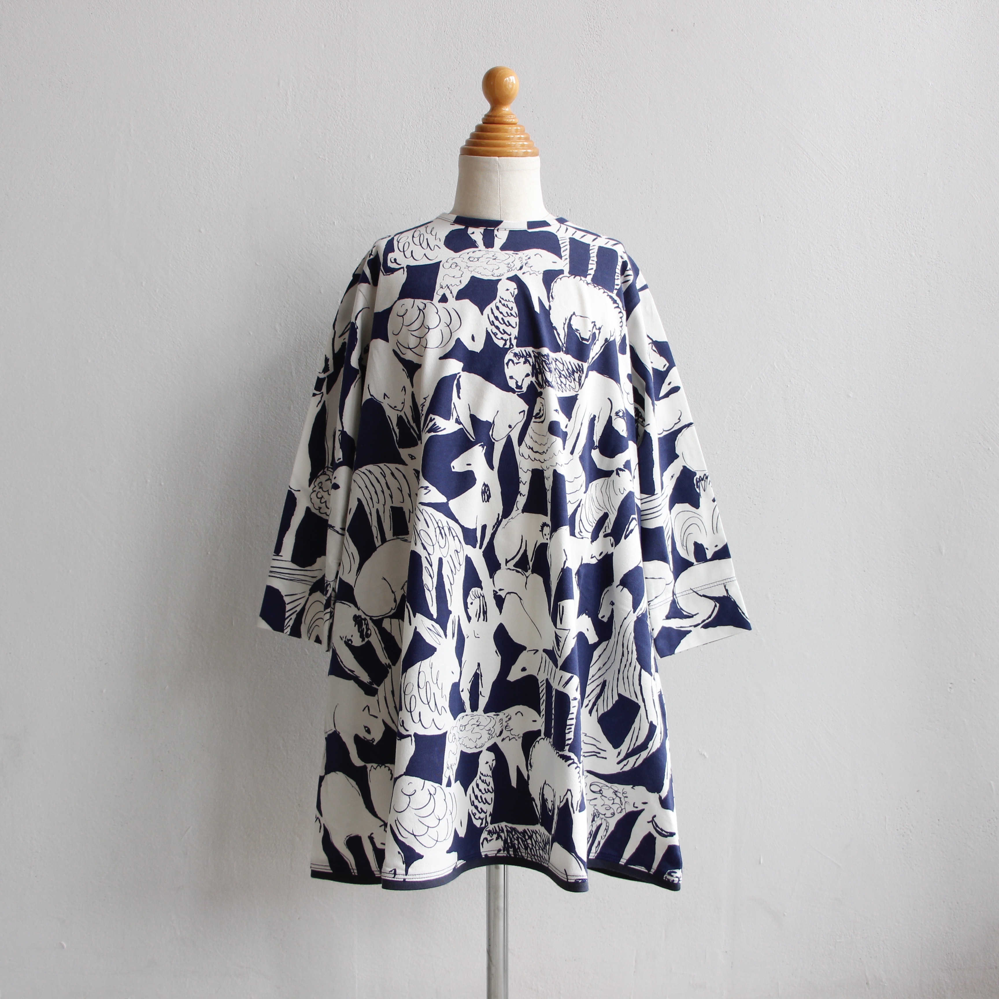 Mina Perhonen aw Life Puzzle 長袖ワンピース Navy 110 140cm Cirkel Mote Mina Perhonen aw Life Puzzle 長袖ワンピース Navy 110 140cm Cirkel Mote