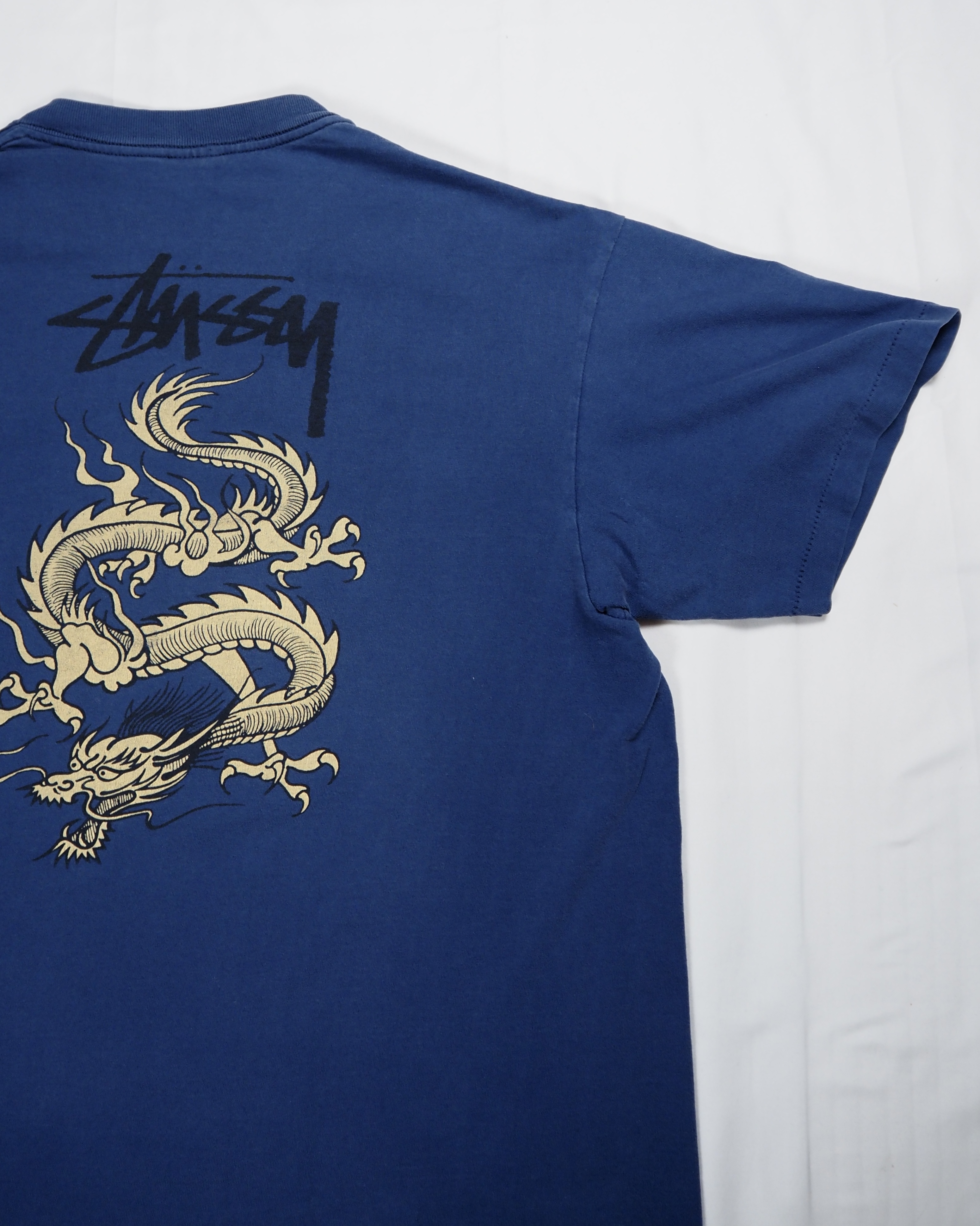 80’s OLD STUSSY ドラゴン ネイビー XL の画像 7